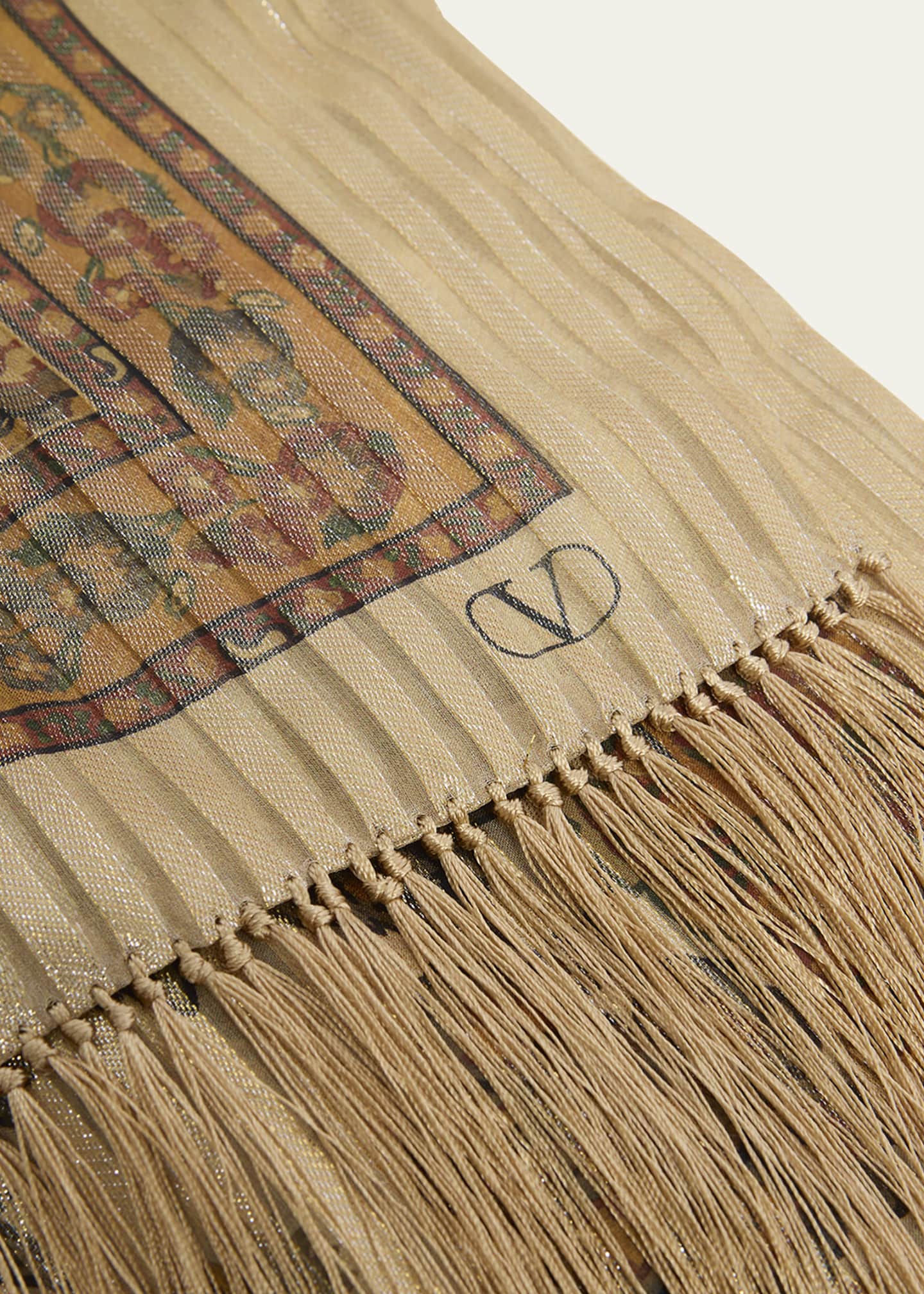 Valentino Garavani Paisley-Print Silk Scarf Image 3 of 3