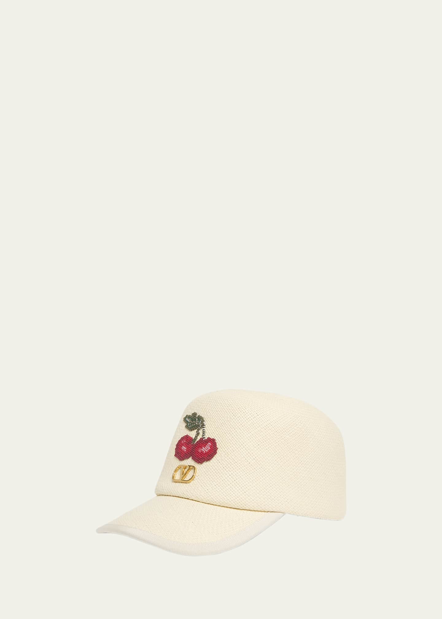 Valentino Garavani Cherry V-Logo Baseball Cap Image 1 of 2