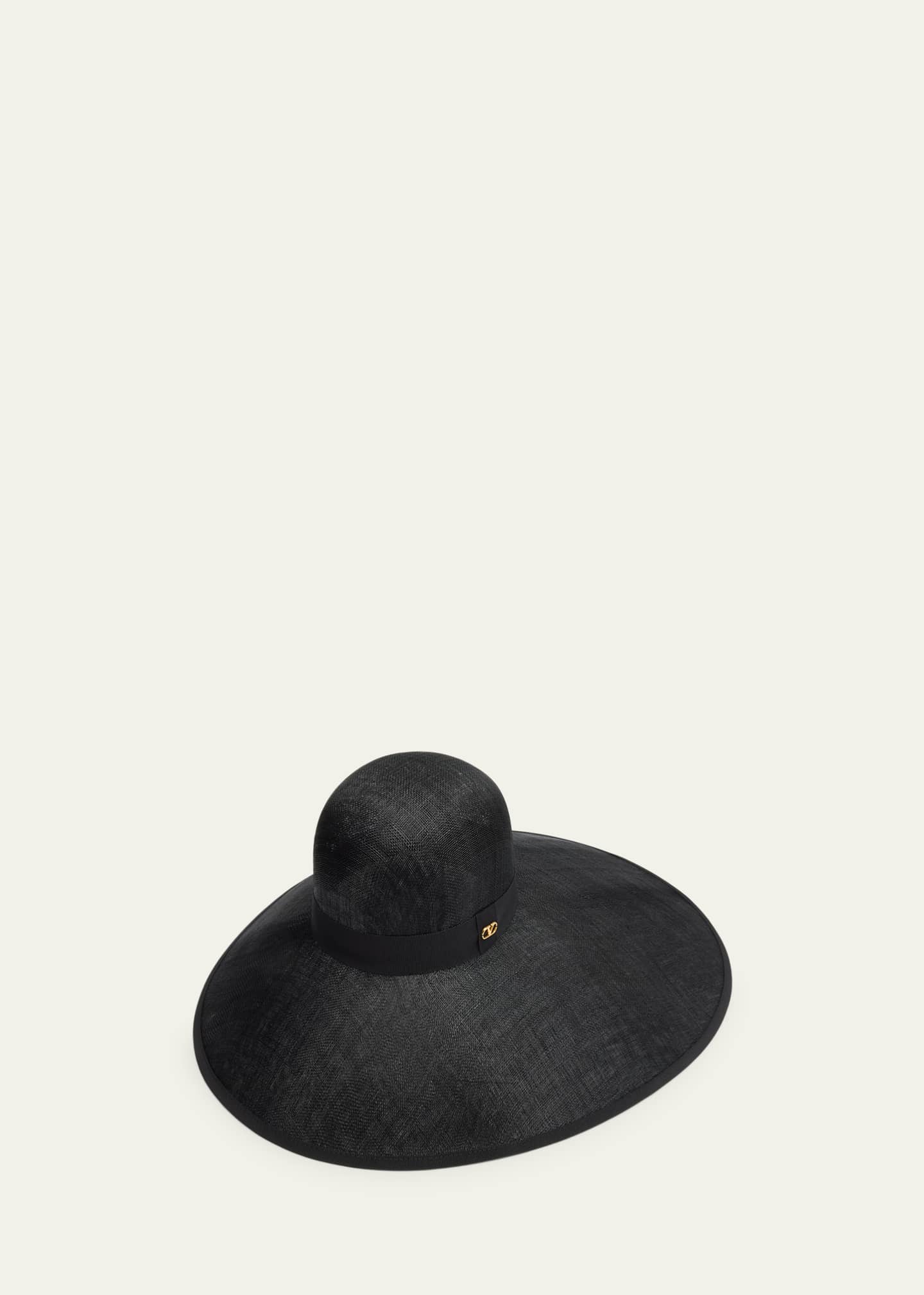ハット VALENTINO GARAVANI Woman Hat Black 6W2HDA41WGJ 9LP Valentino Garavani V-Logo Large Brim Hat - Bergdorf Goodman