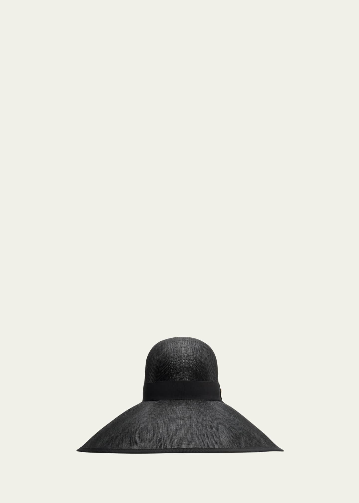 【Valentino】V SIGNATURE LARGE BRIM HAT◆4W2HEA34IQP Valentino Garavani V Signature Large Brim Hat in Avana