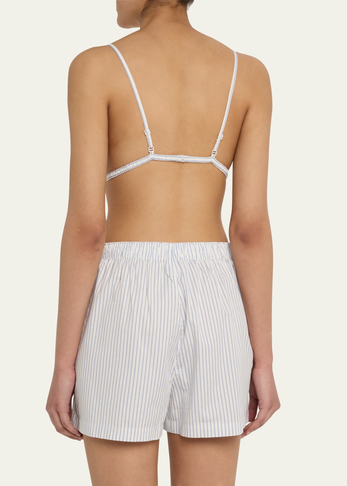 Cotton Poplin Striped Bralette