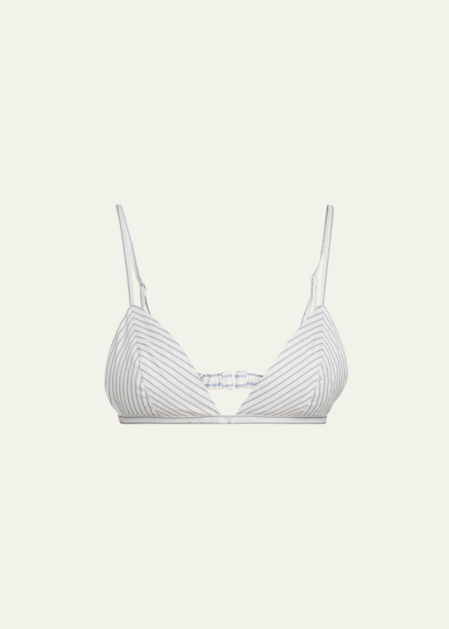 SKIMS Cotton Poplin Striped Bralette Image 1 of 5