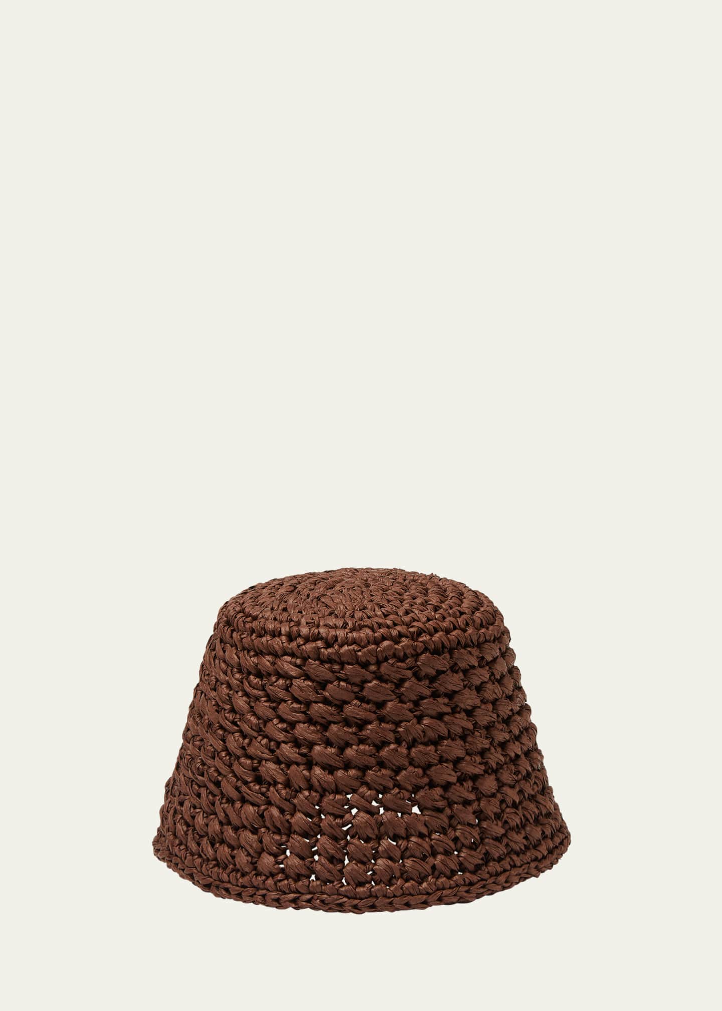 Loro Piana Jasmine Crochet Raffia Bucket Hat