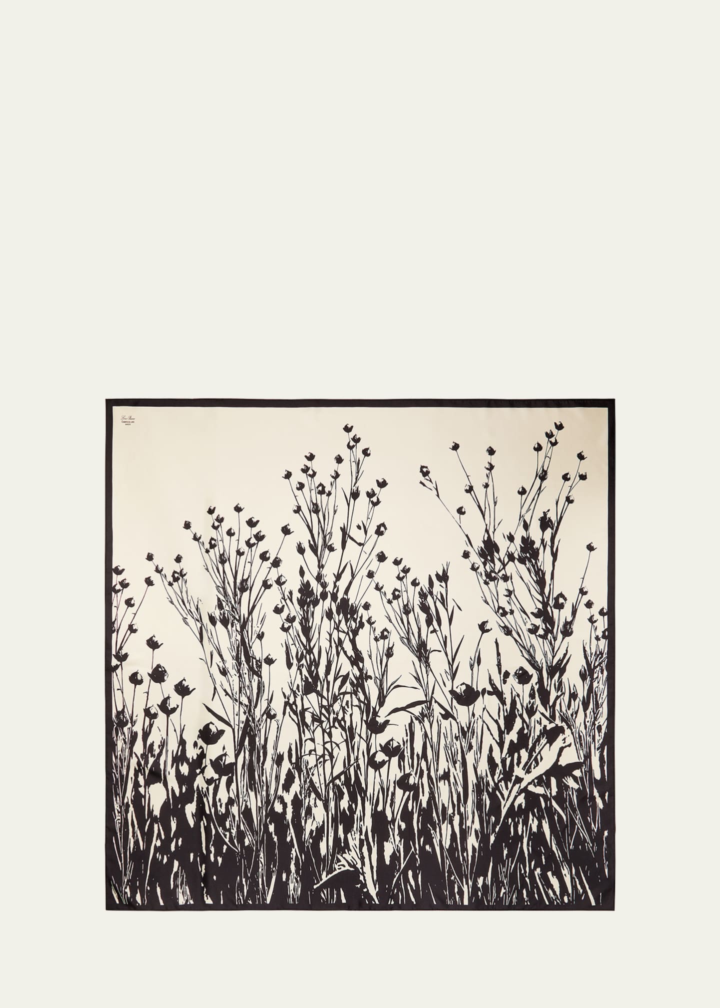 Loro Piana Campo Di Lino Floral-Print Silk Scarf Image 1 of 3