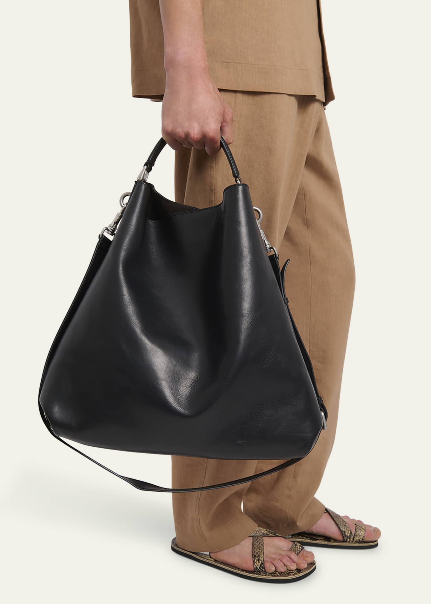 Dries Van Noten Men's Leather Tote Bag Image 2 of 5