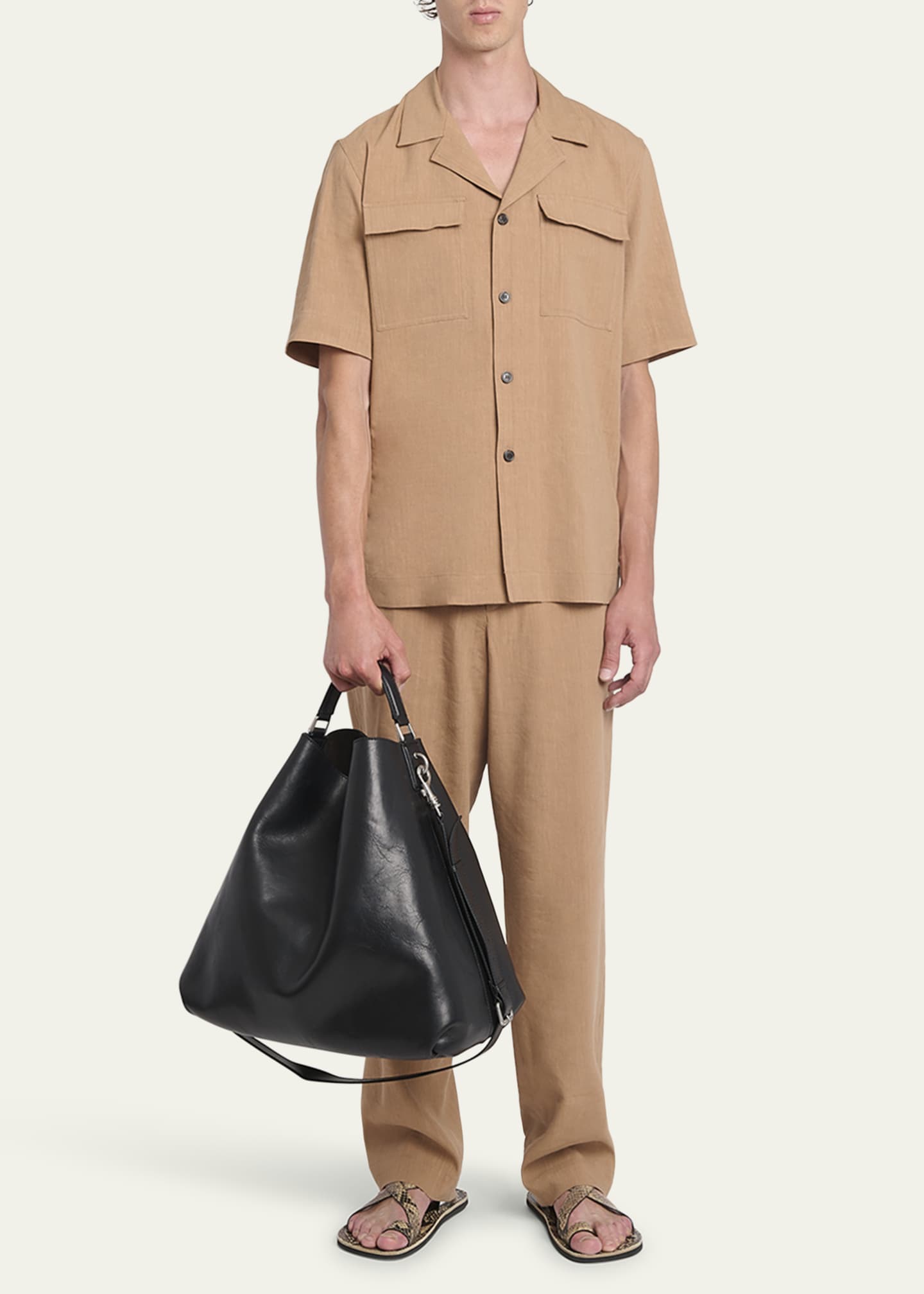 Dries Van Noten Men's Leather Tote Bag Image 5 of 5