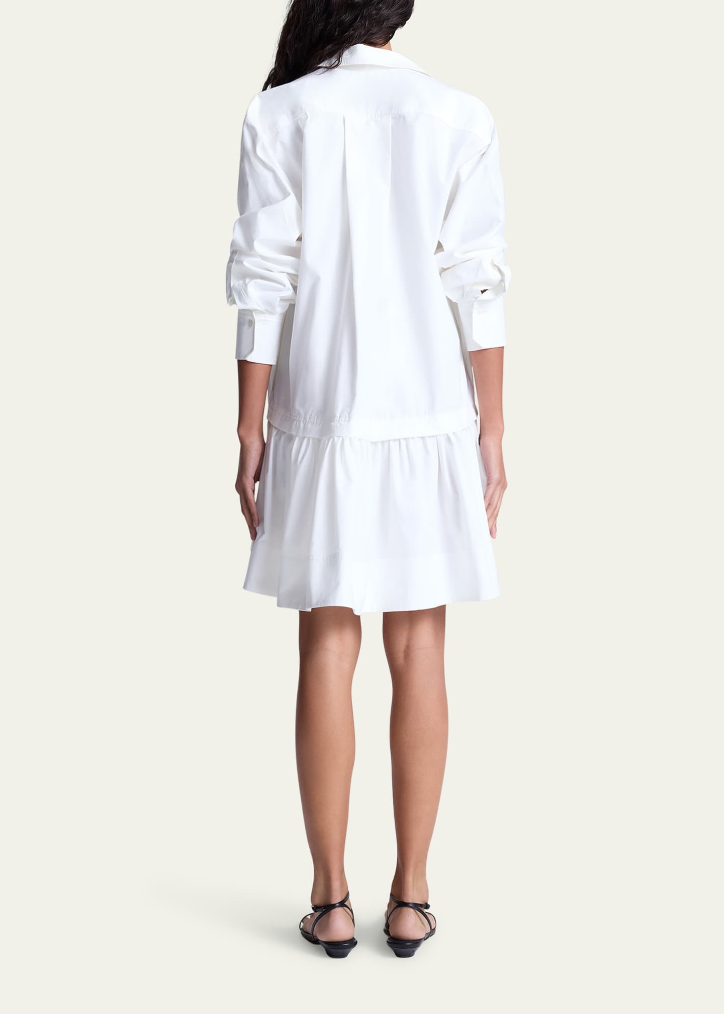 A.L.C. Brooke Long-Sleeve Drop-Waist Mini Dress Image 3 of 5