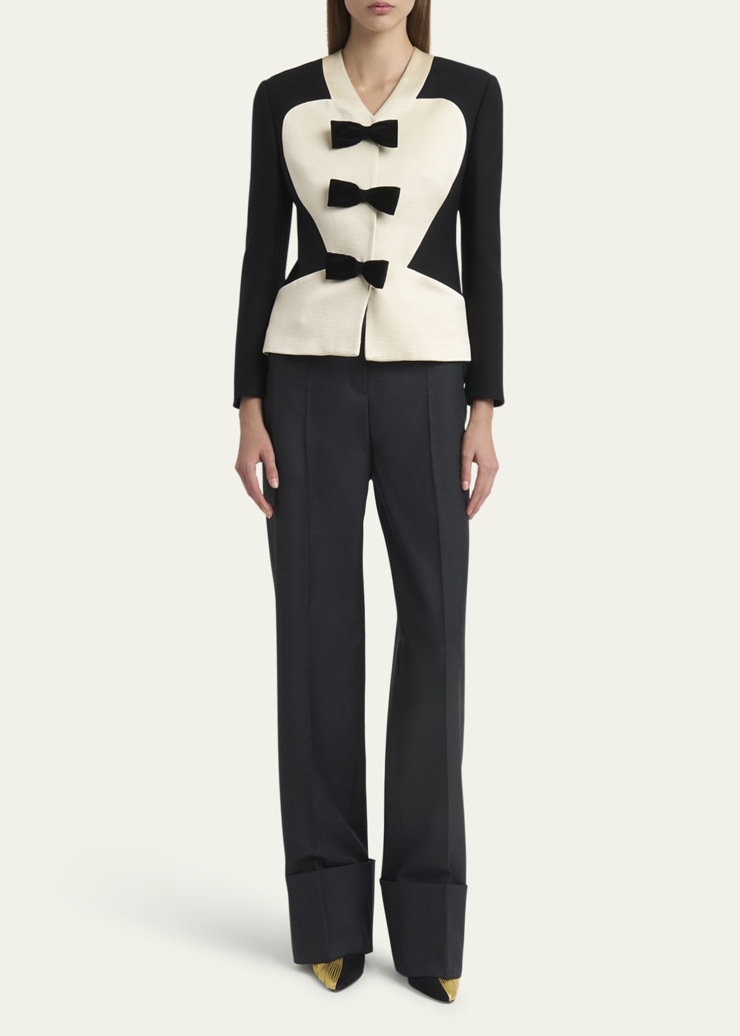 Valentino Garavani Bow Tuxedo Wool Jacket Image 2 of 5