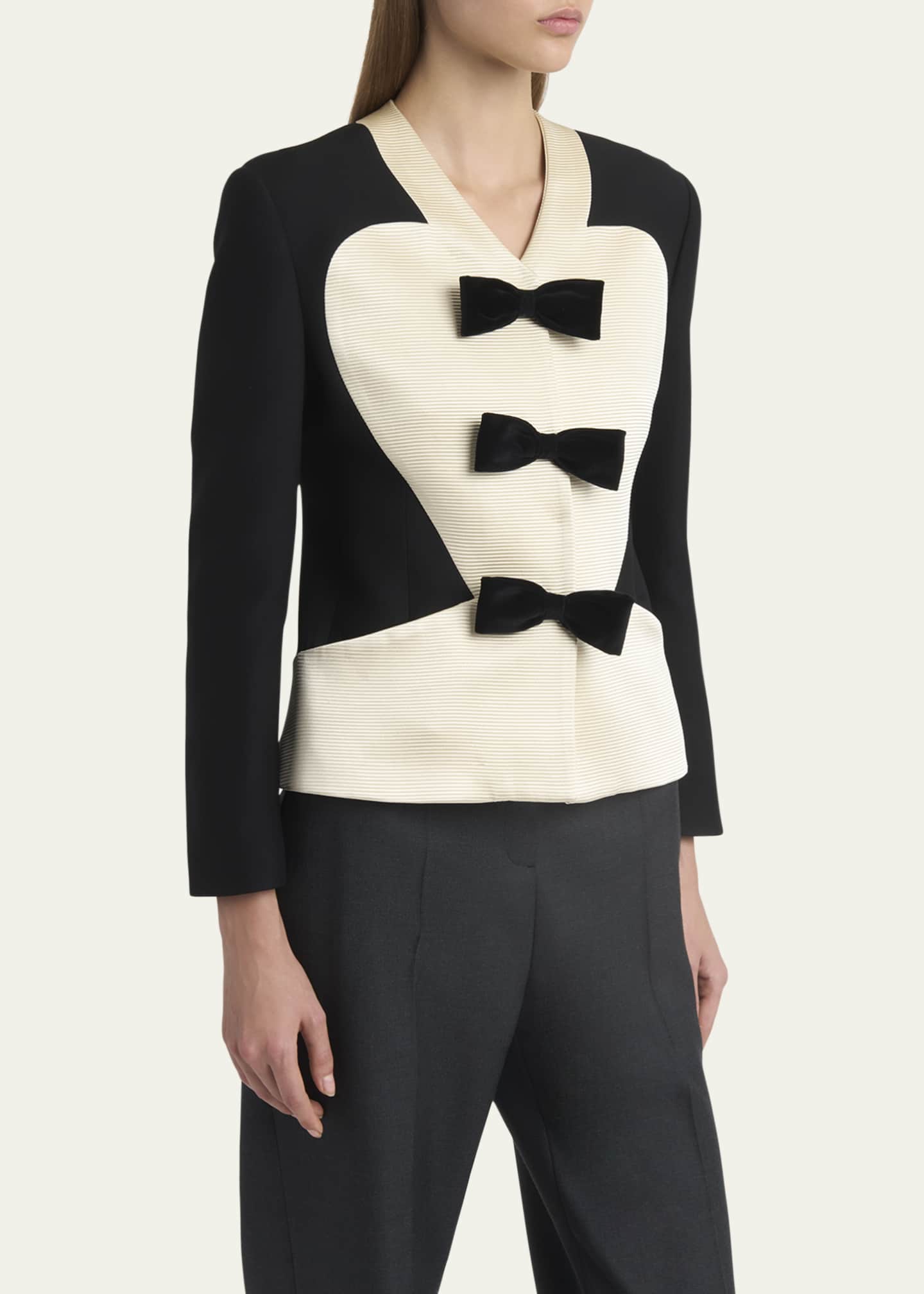 Valentino Garavani Bow Tuxedo Wool Jacket Image 4 of 5