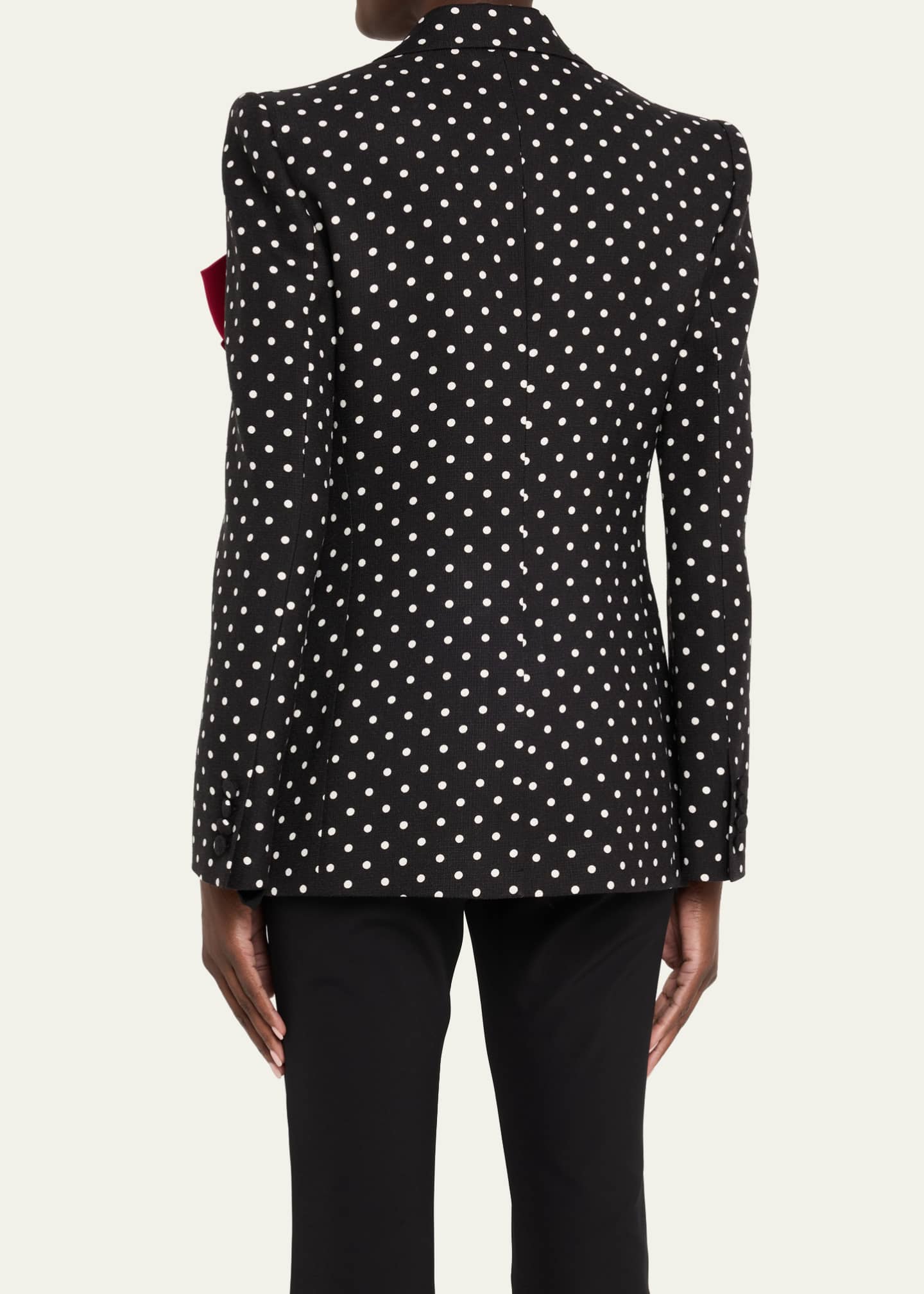Valentino Garavani Polka Dot Blazer With Bow Image 3 of 5