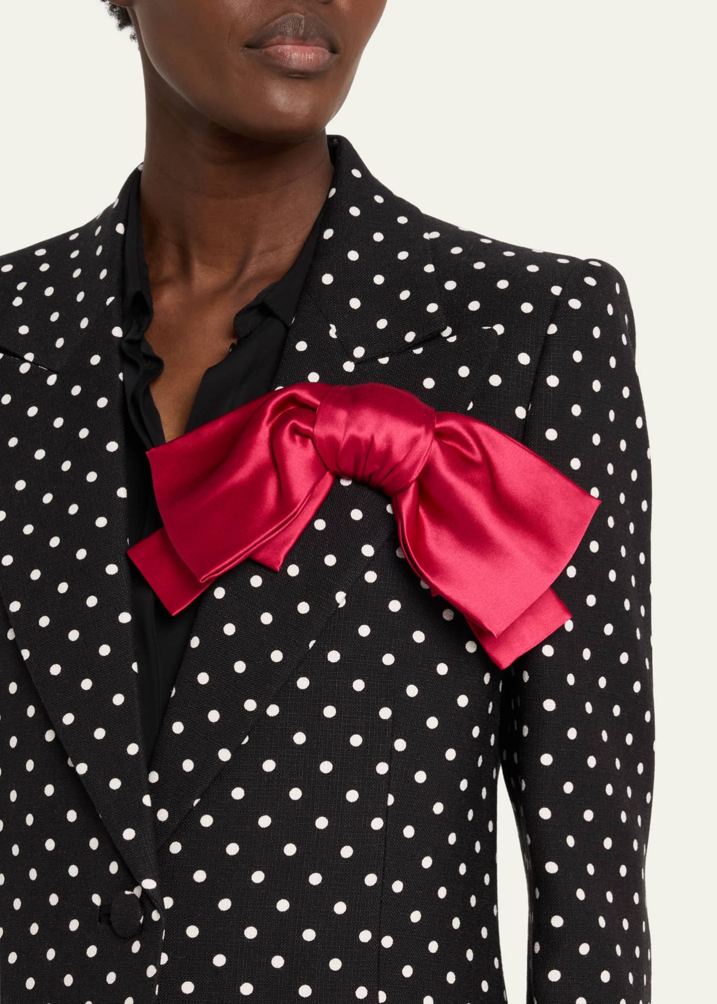 Valentino Garavani Polka Dot Blazer With Bow Image 5 of 5