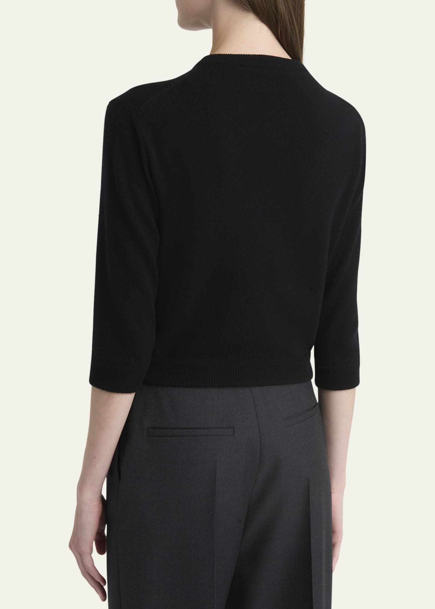Valentino Garavani Sequined Bow Wool Cardigan Image 3 of 5