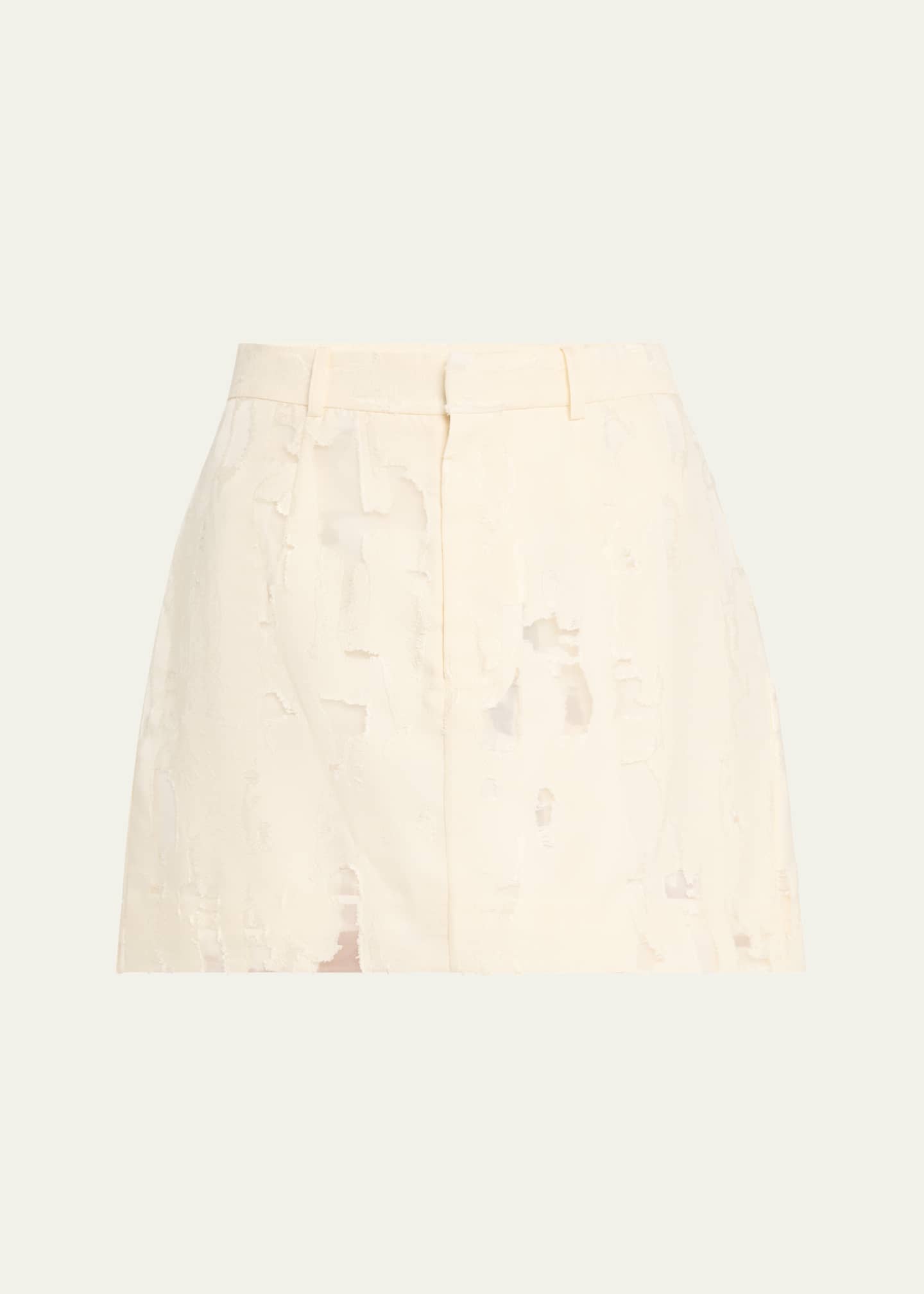 GRACE LING Distressed Burnout Mini Skirt Image 1 of 5