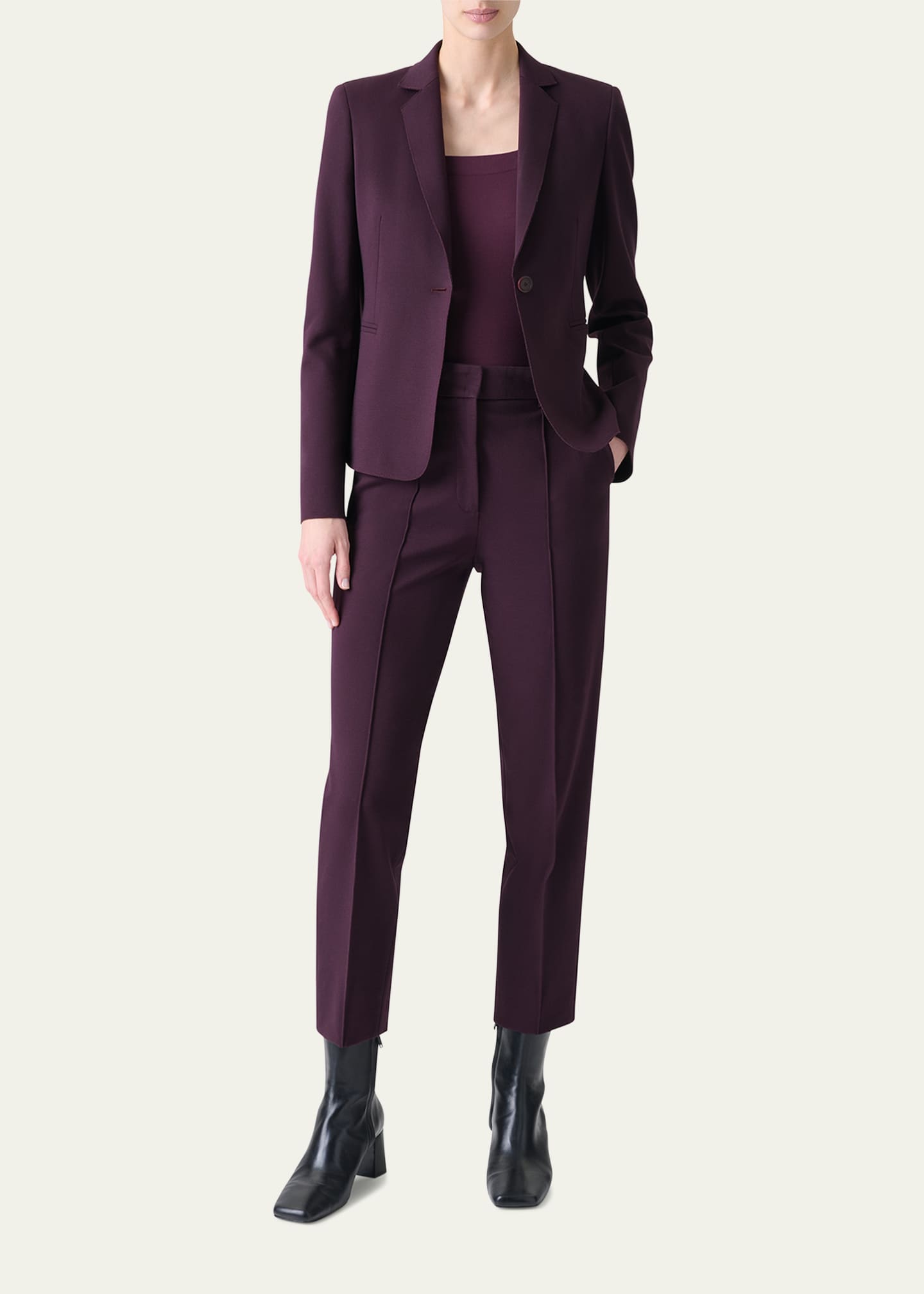 Akris punto Single-Button Viscose Jersey Jacket Image 2 of 5