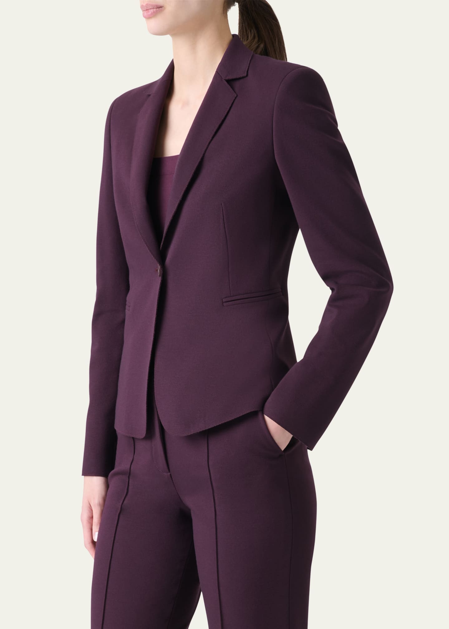 Akris punto Single-Button Viscose Jersey Jacket Image 4 of 5