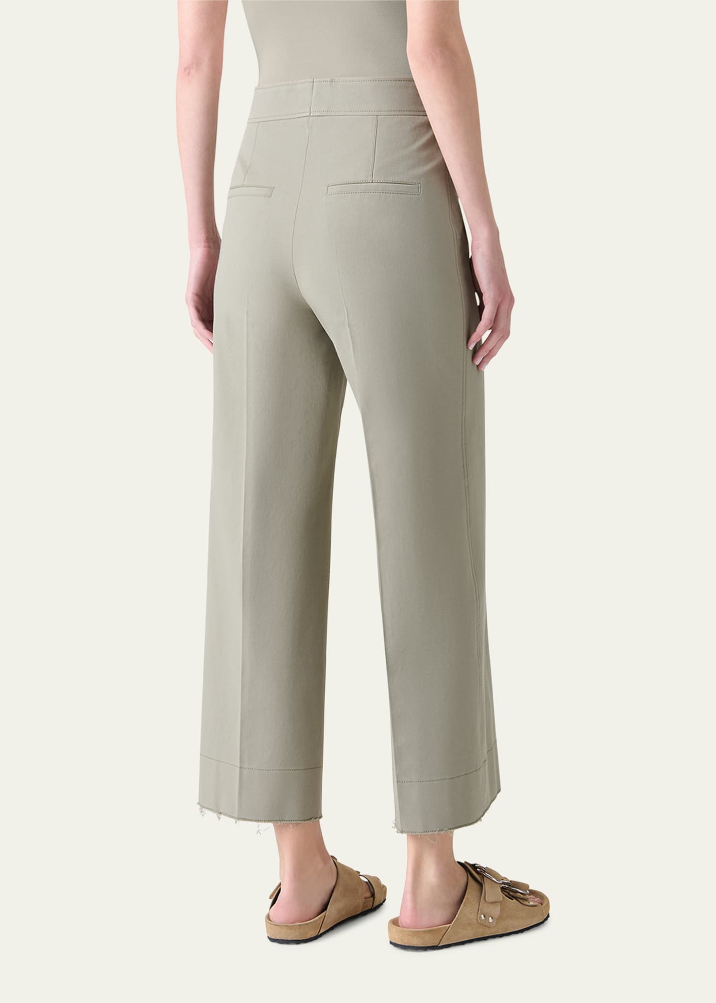 Akris punto Chieko Cropped Bi-Stretch Cotton Pants Image 3 of 5