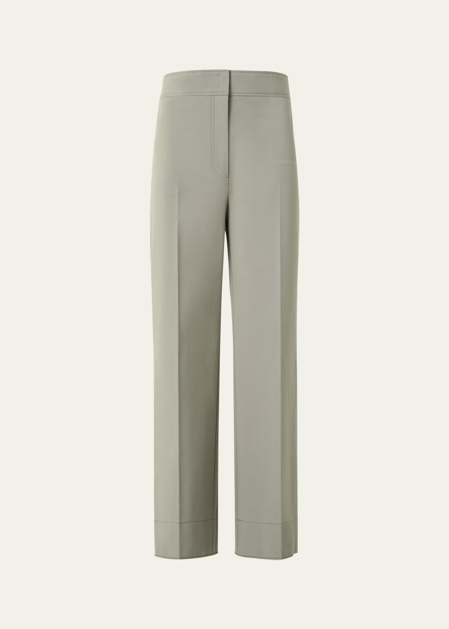 Akris punto Chieko Cropped Bi-Stretch Cotton Pants Image 1 of 5