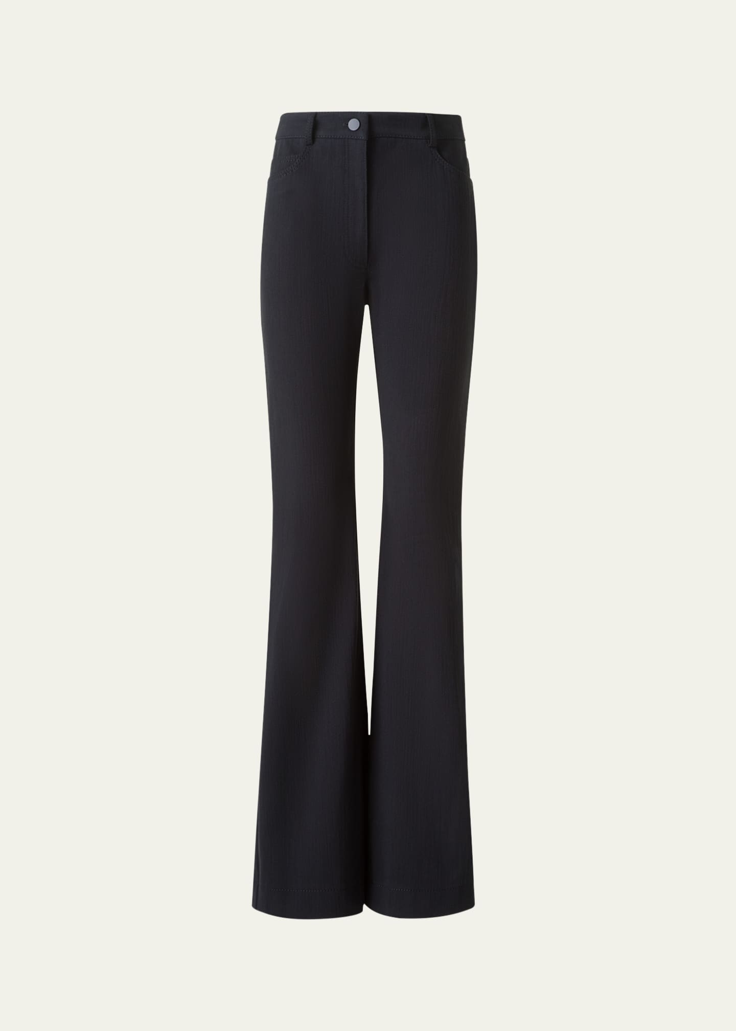 Akris punto Flared Stretch Denim Tailored Pants Image 1 of 5