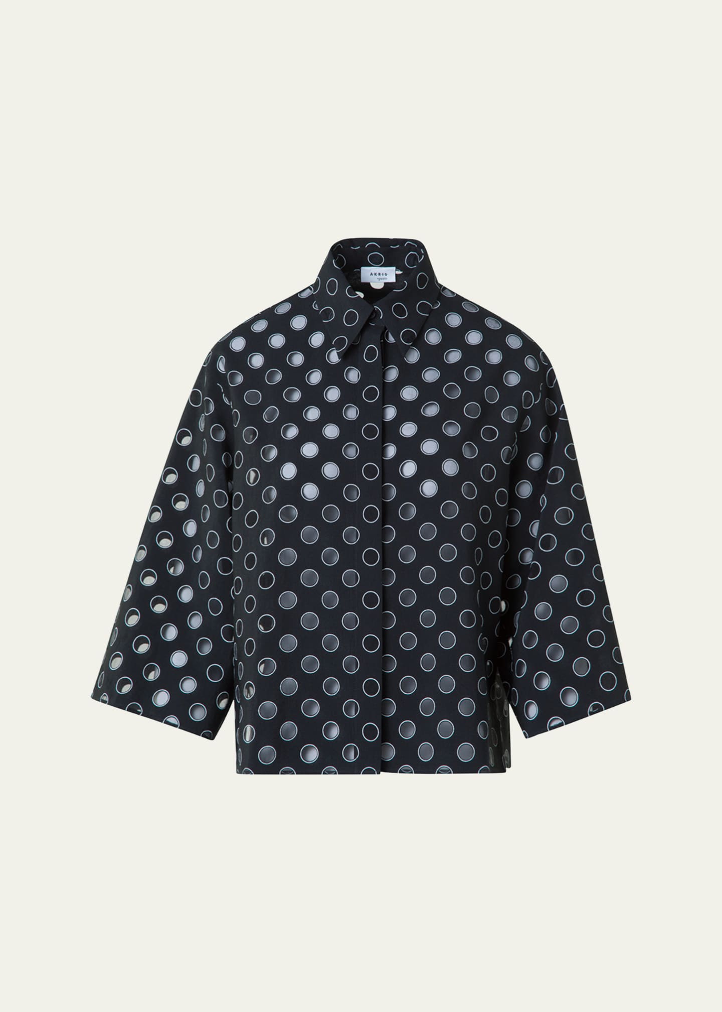 Akris punto Boxy Organza Polka Dot Blouse Image 1 of 5