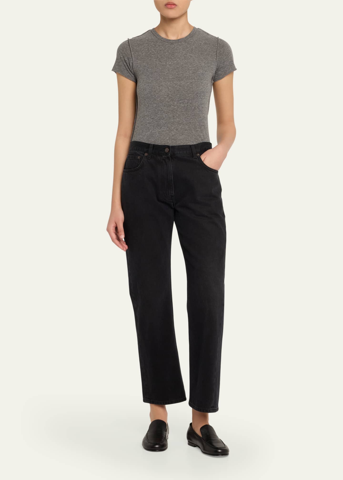 NSF Clothing Tara Shrunken Fitted Crewneck T-Shirt Image 2 of 5