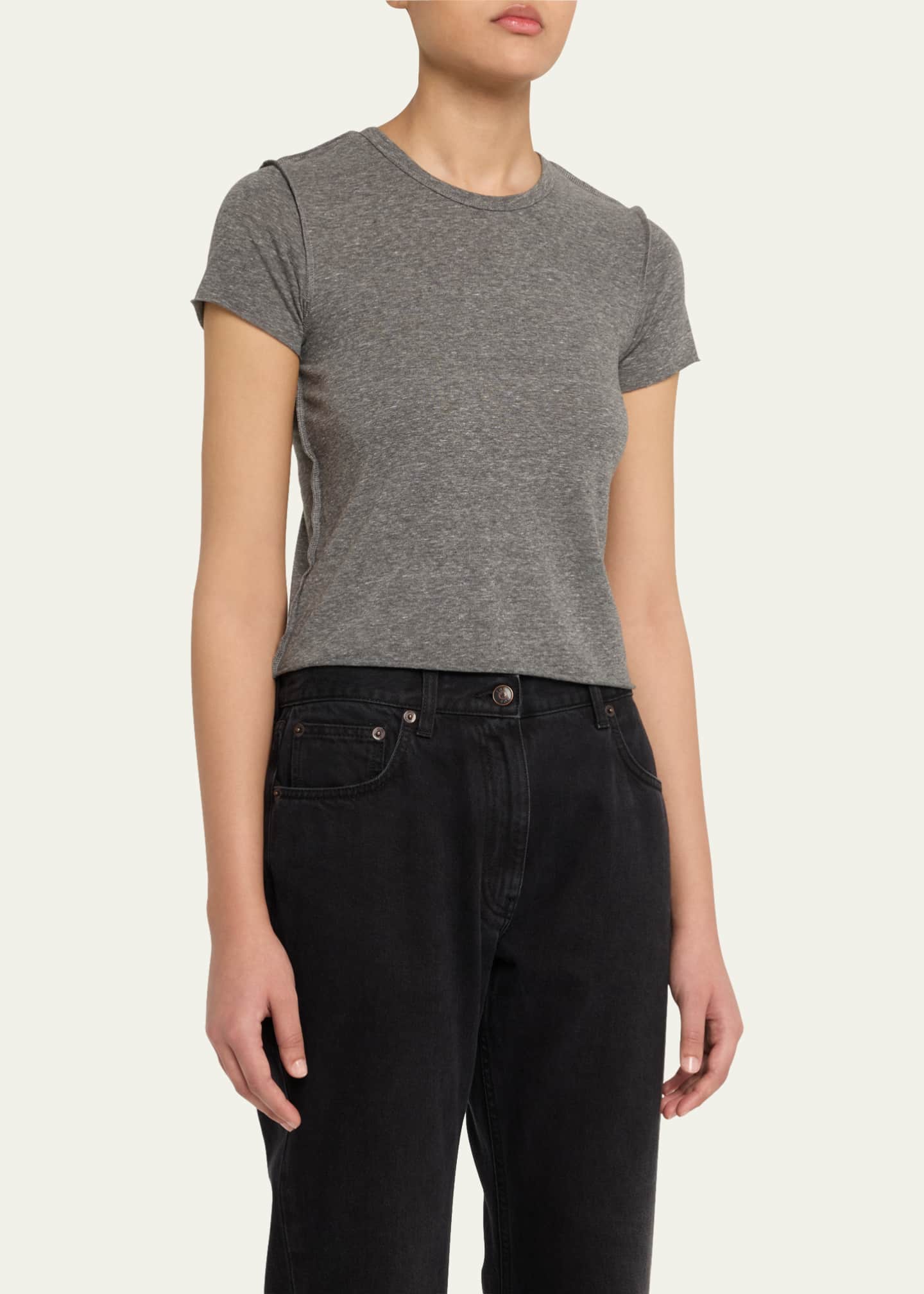 NSF Clothing Tara Shrunken Fitted Crewneck T-Shirt Image 4 of 5