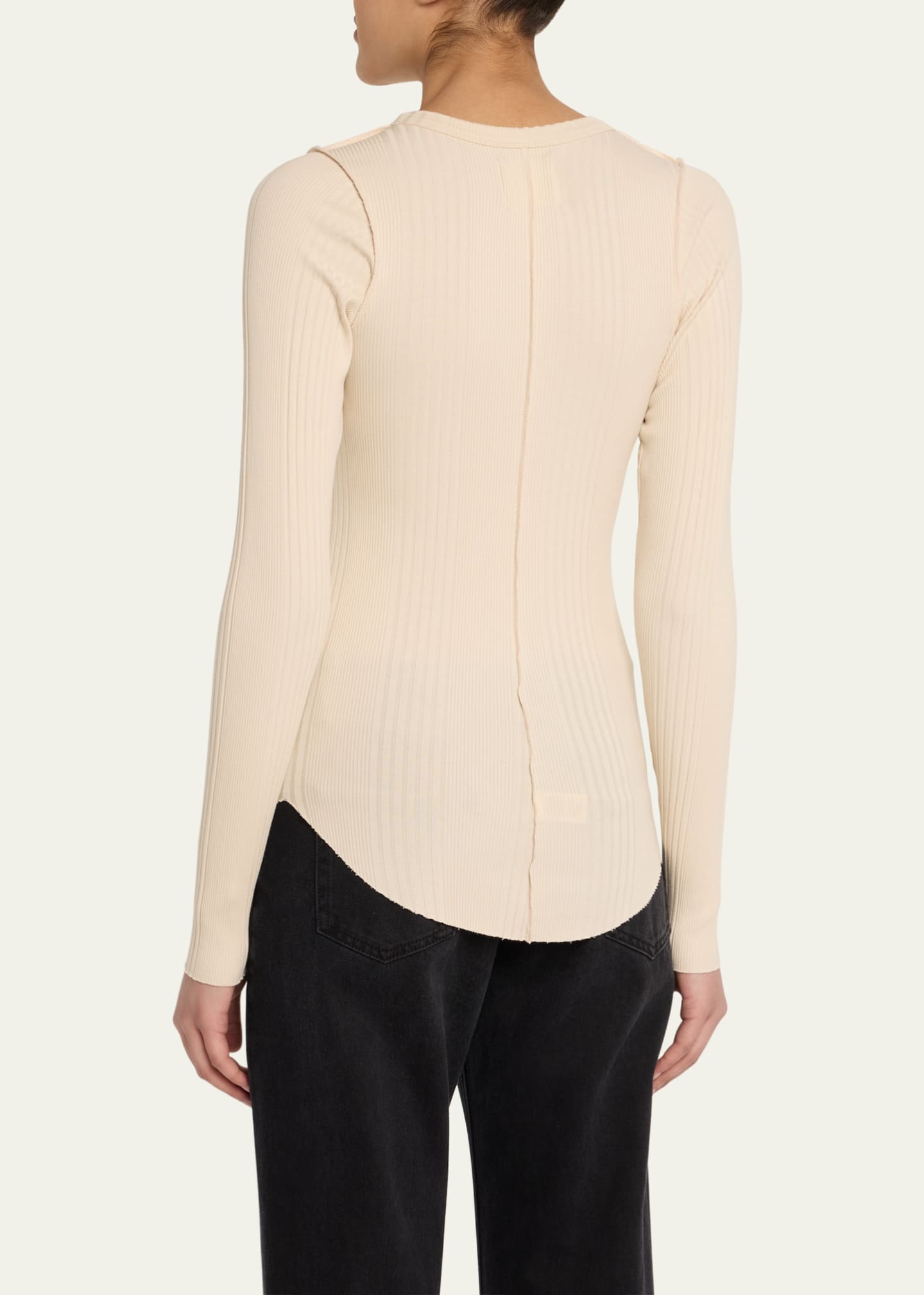 NSF Clothing Cody Fitted Snap Henley Image 3 of 5