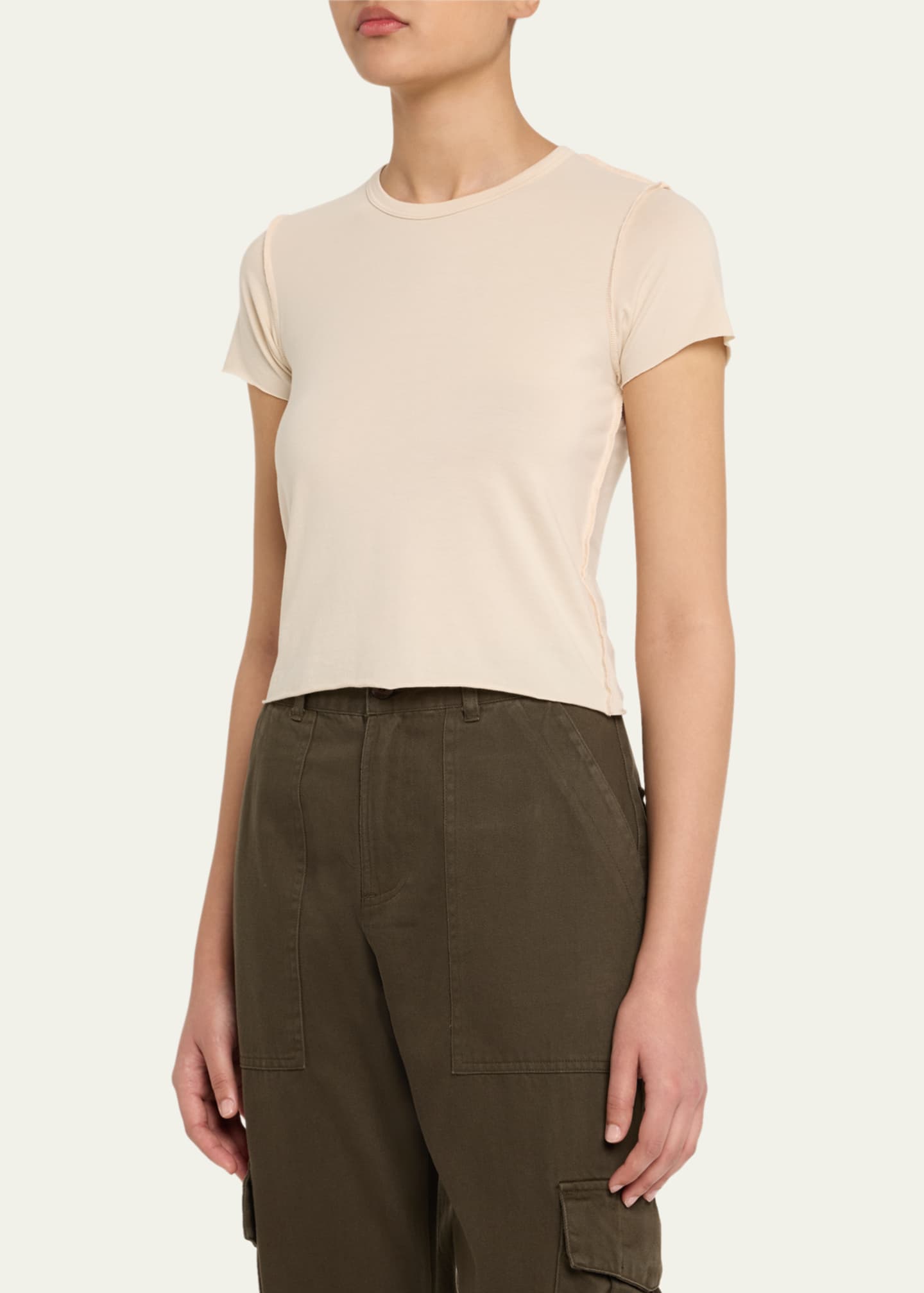 NSF Clothing Tara Fitted Shrunken Crewneck T-Shirt Image 4 of 5
