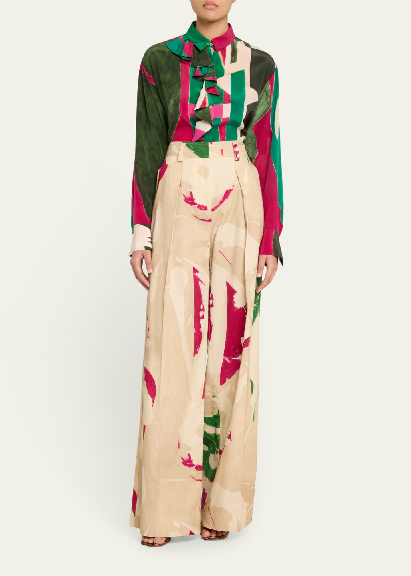 Ulla Johnson UJ x Lee Krasner Mitchell Wide-Leg Pants Image 2 of 5