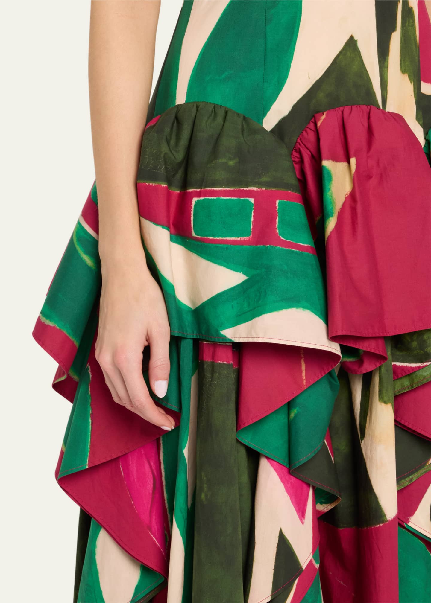 Ulla Johnson UJ x Lee Krasner Mural Sleeveless Ruffle Dress Image 5 of 5