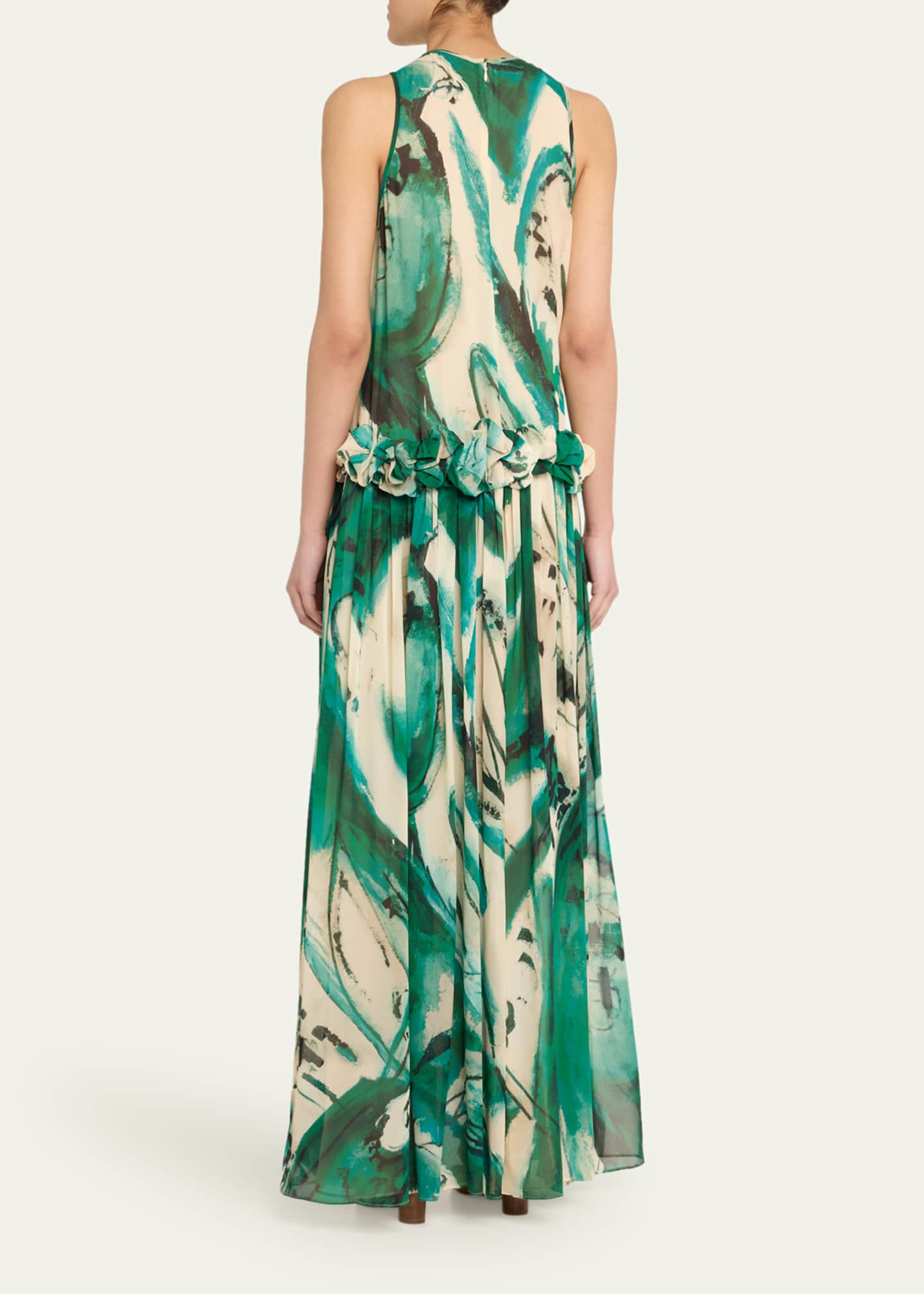 Ulla Johnson UJ x Lee Krasner Helen Abstract Print Gown Image 3 of 5