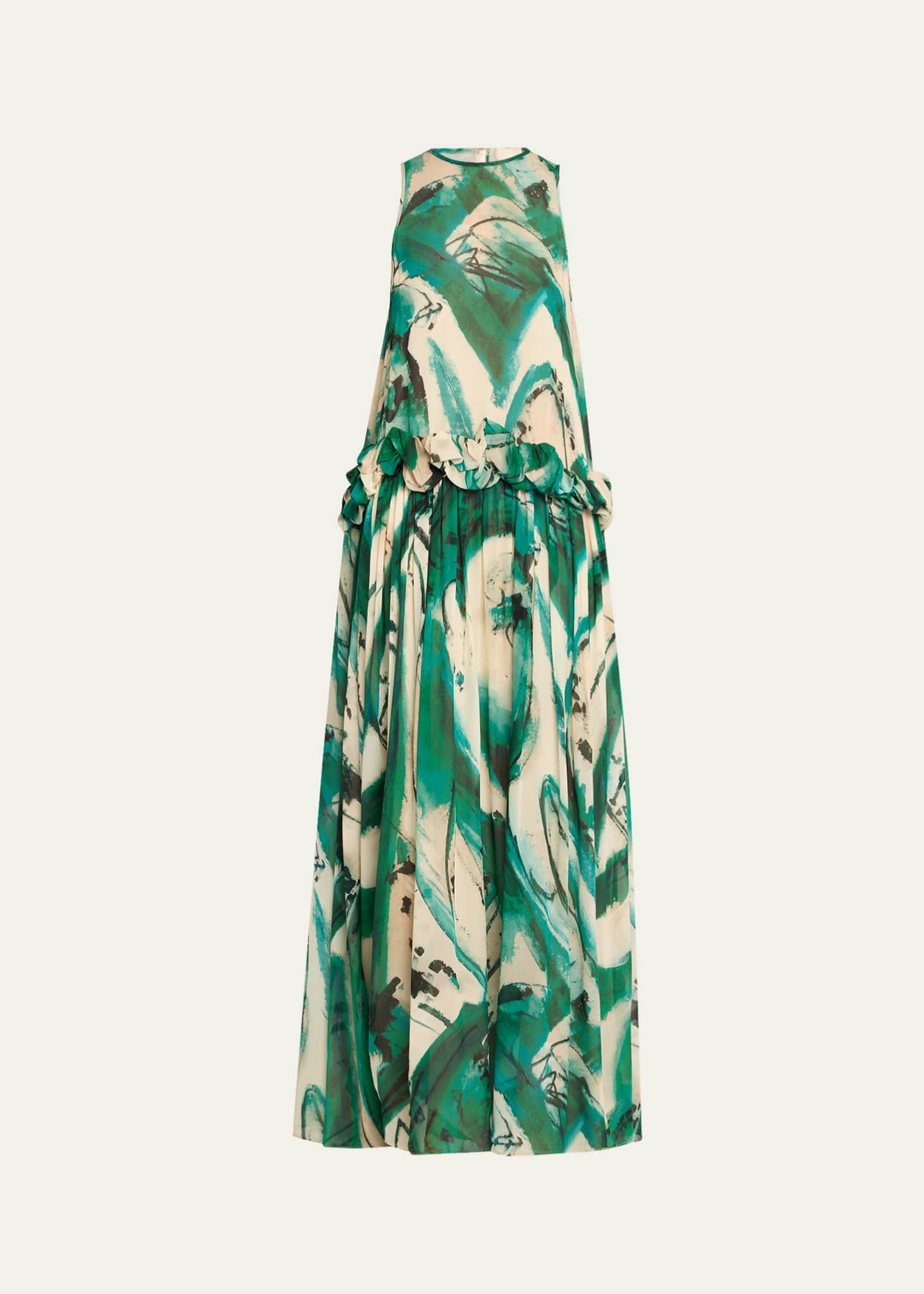 Ulla Johnson UJ x Lee Krasner Helen Abstract Print Gown Image 1 of 5
