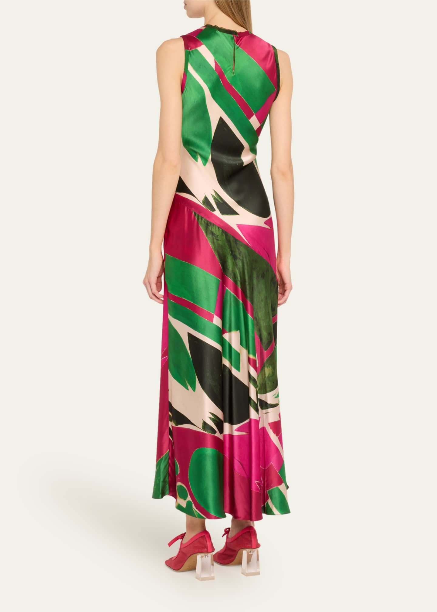 Ulla Johnson UJ x Lee Krasner Gaea Abstract Silk Slip Dress Image 3 of 5