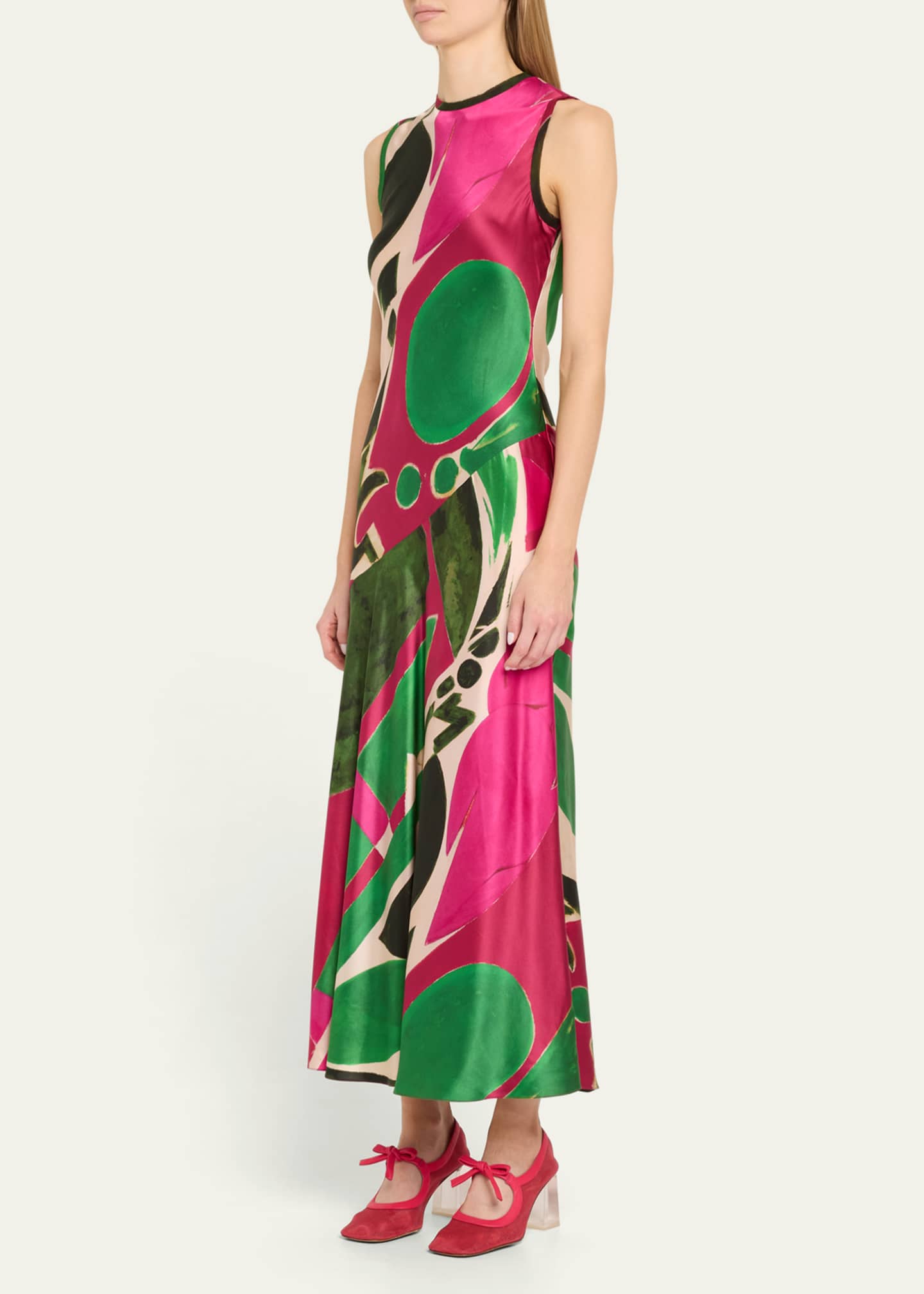 Ulla Johnson UJ x Lee Krasner Gaea Abstract Silk Slip Dress Image 4 of 5