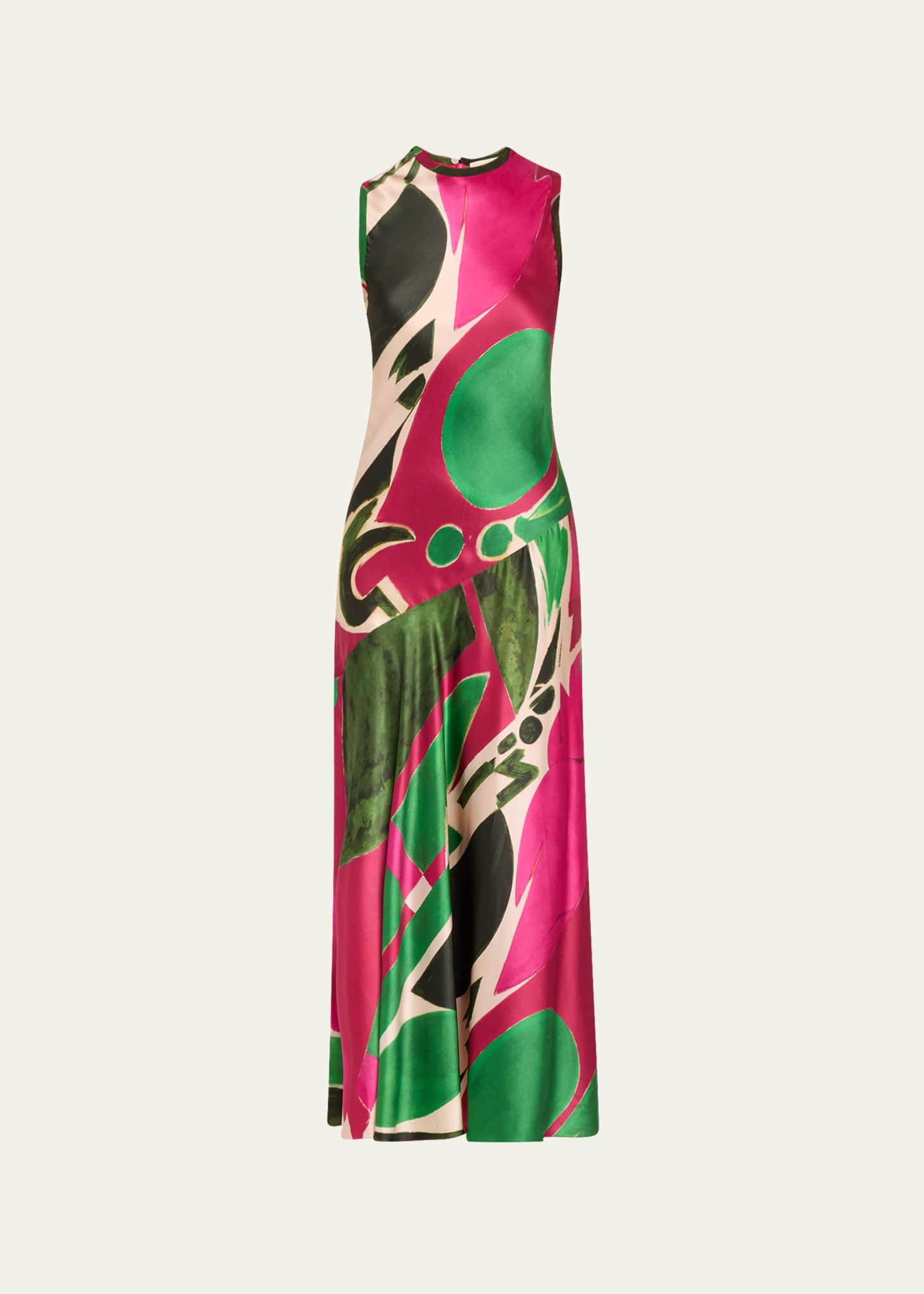 Ulla Johnson UJ x Lee Krasner Gaea Abstract Silk Slip Dress Image 1 of 5