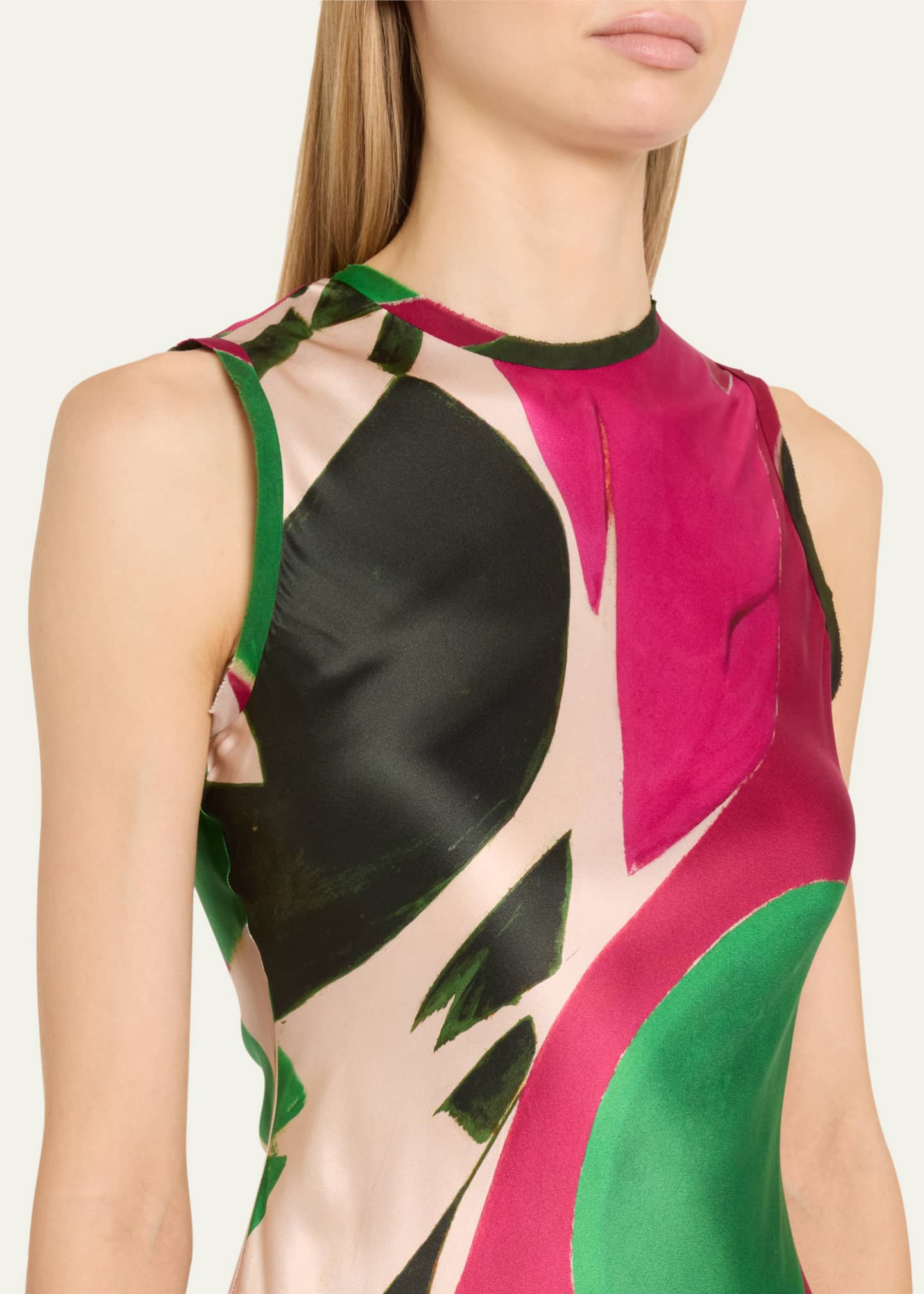 Ulla Johnson UJ x Lee Krasner Gaea Abstract Silk Slip Dress Image 5 of 5