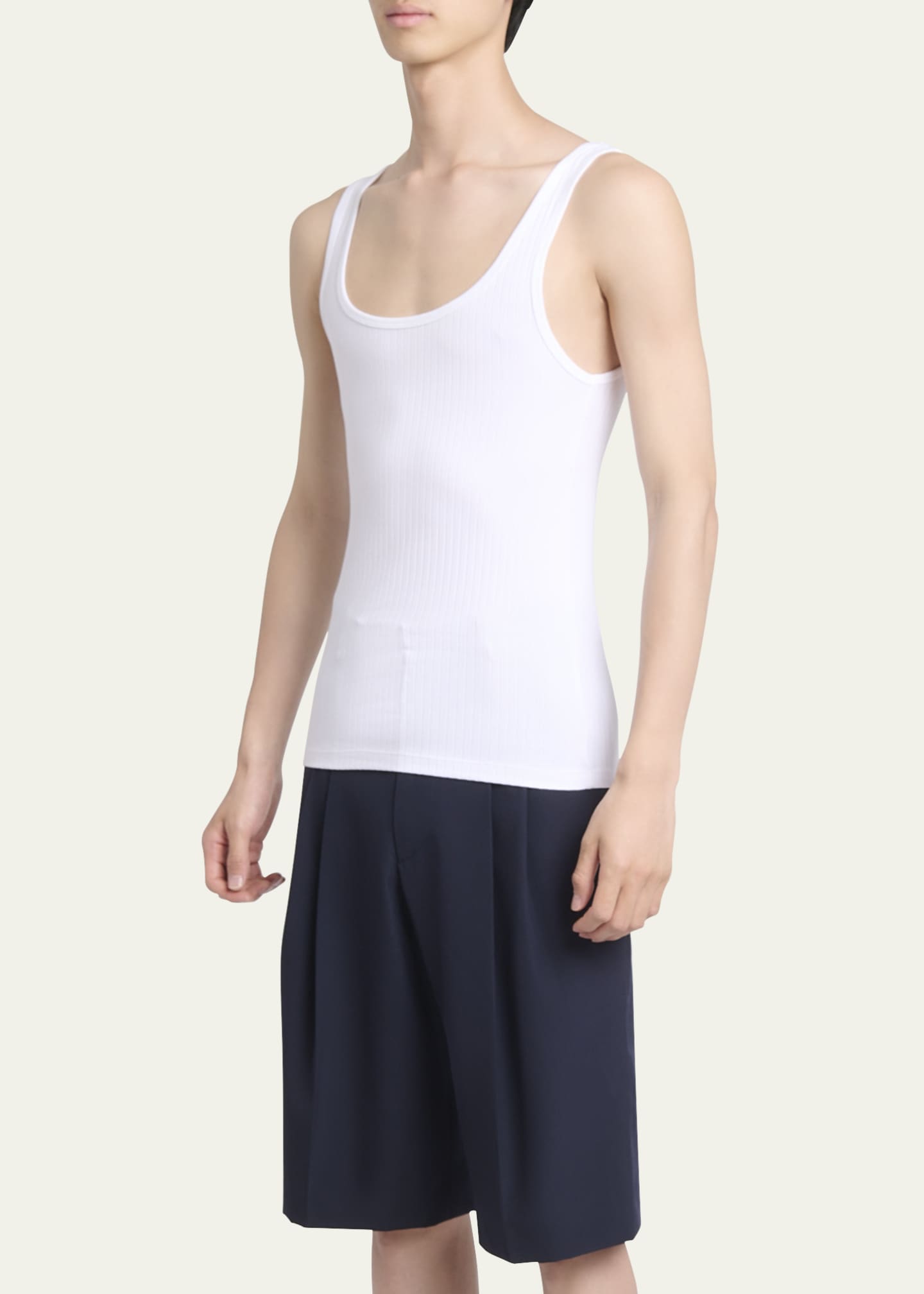 Dries Van Noten Men's Holly Ribbed Tank Top Image 4 of 5
