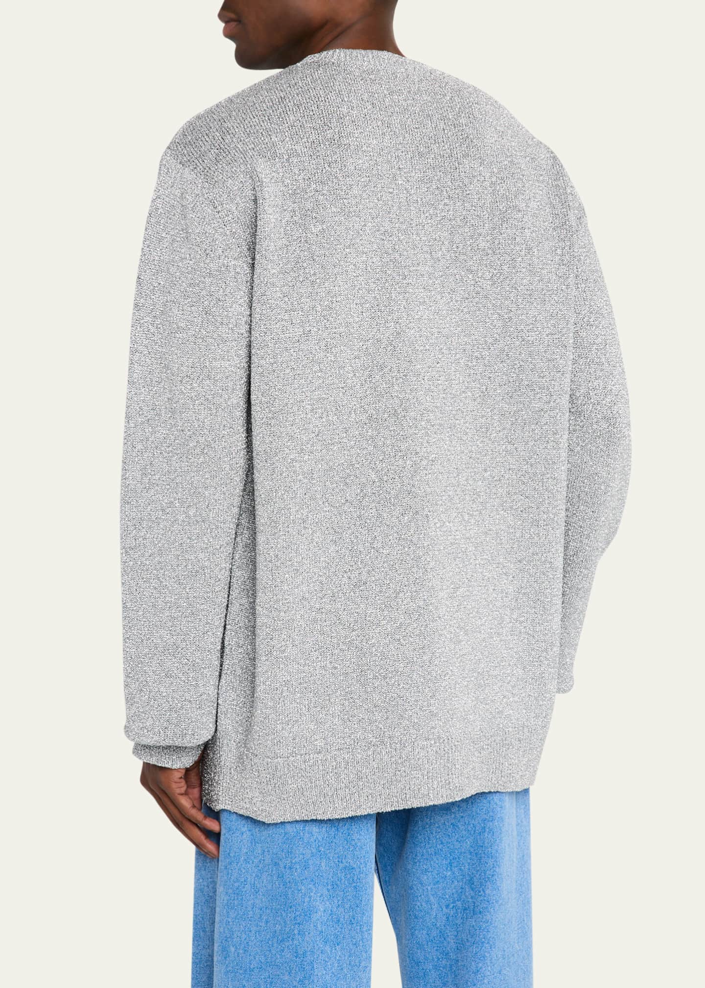 Dries Van Noten Men's Metallic Crew Sweater Image 3 of 5