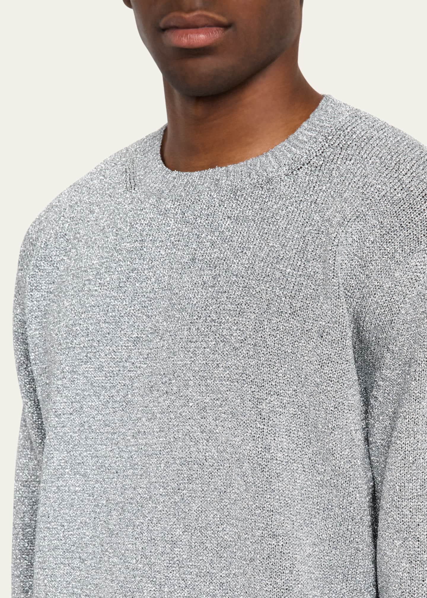 Dries Van Noten Men's Metallic Crew Sweater Image 5 of 5