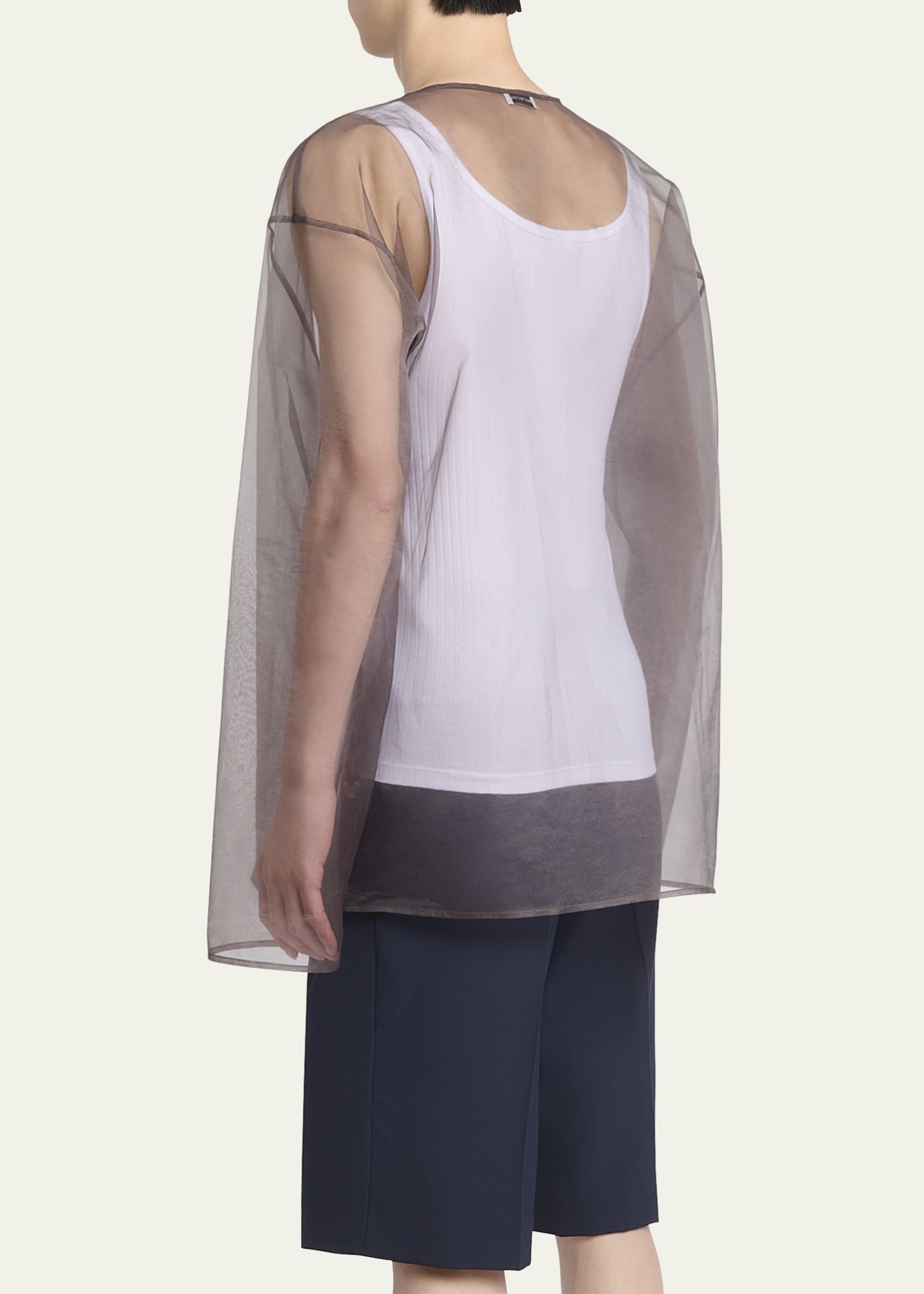 Dries Van Noten Men's Camille Organza Top Image 3 of 5
