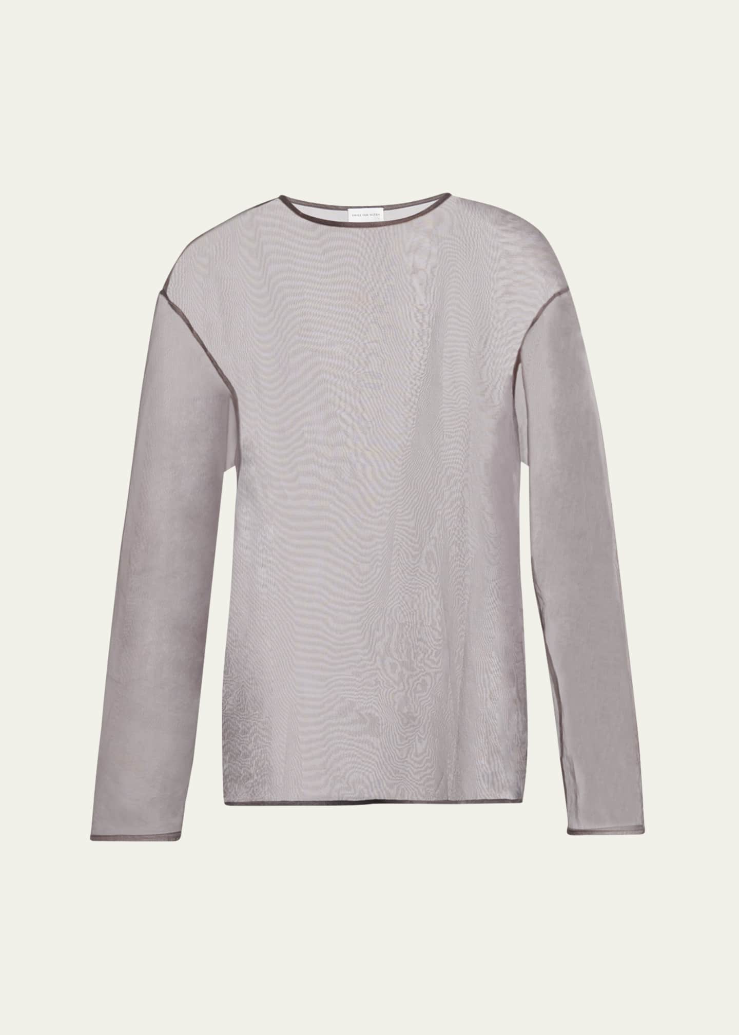 Dries Van Noten Men's Camille Organza Top Image 1 of 5