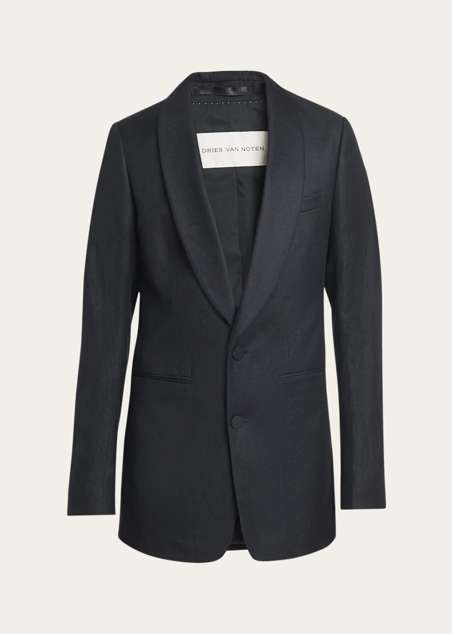 Dries Van Noten Men's Self-Lapel Tuxedo Jacket Image 1 of 5