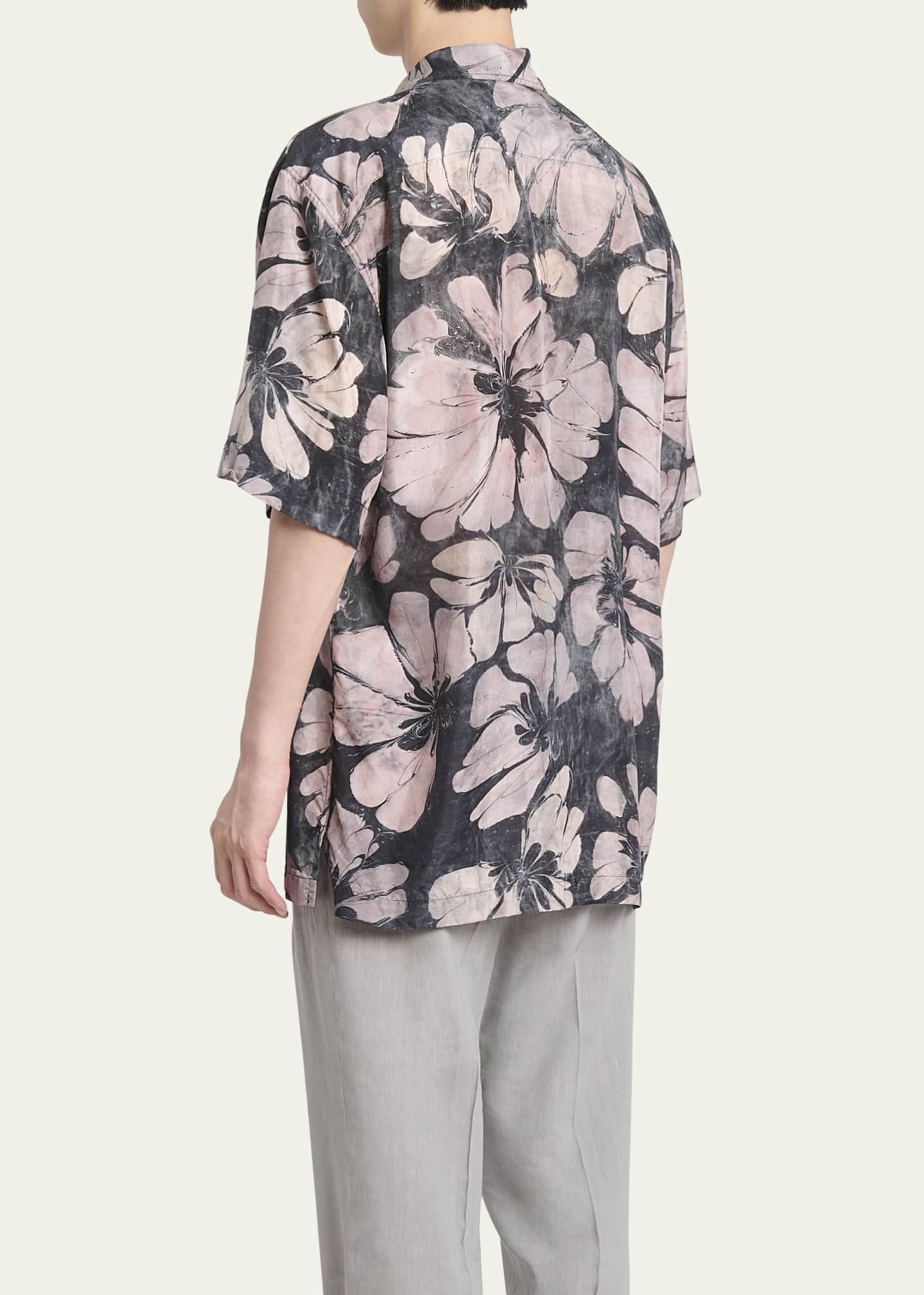 Dries Van Noten Men's Cassidye Printed Button-Down Shirt Image 3 of 5