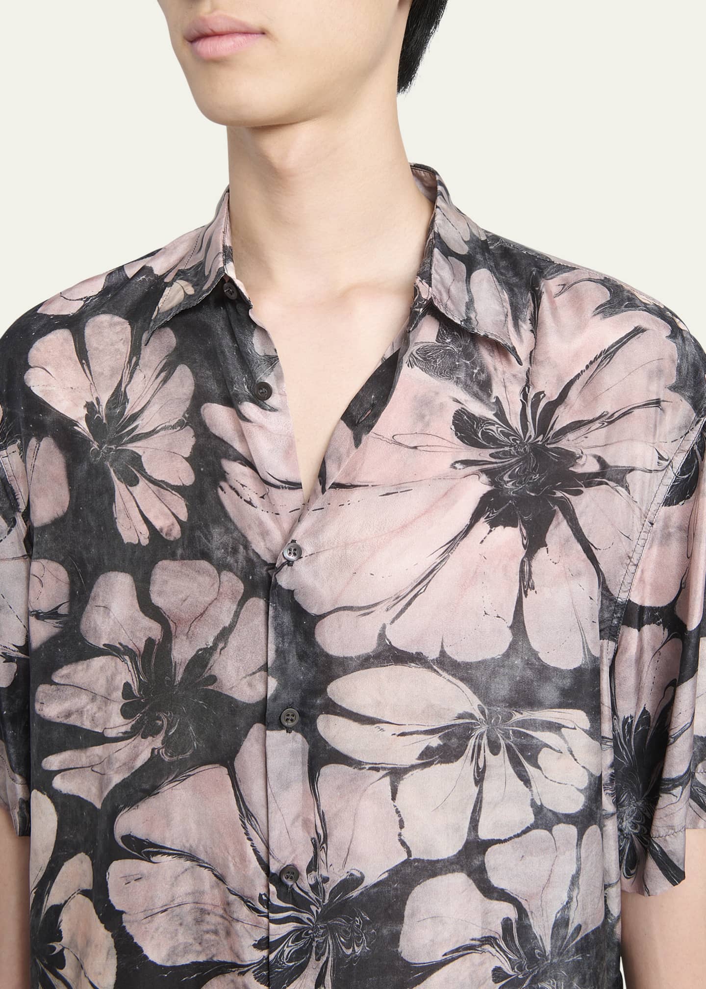 Dries Van Noten Men's Cassidye Printed Button-Down Shirt Image 5 of 5