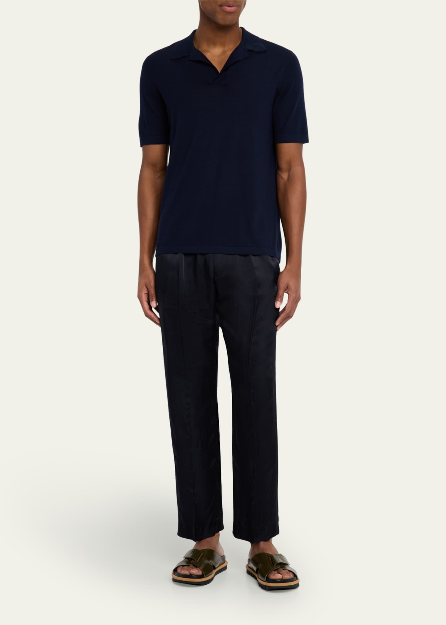 Dries Van Noten Men's Parkino Elastic-Waist Pants Image 2 of 5