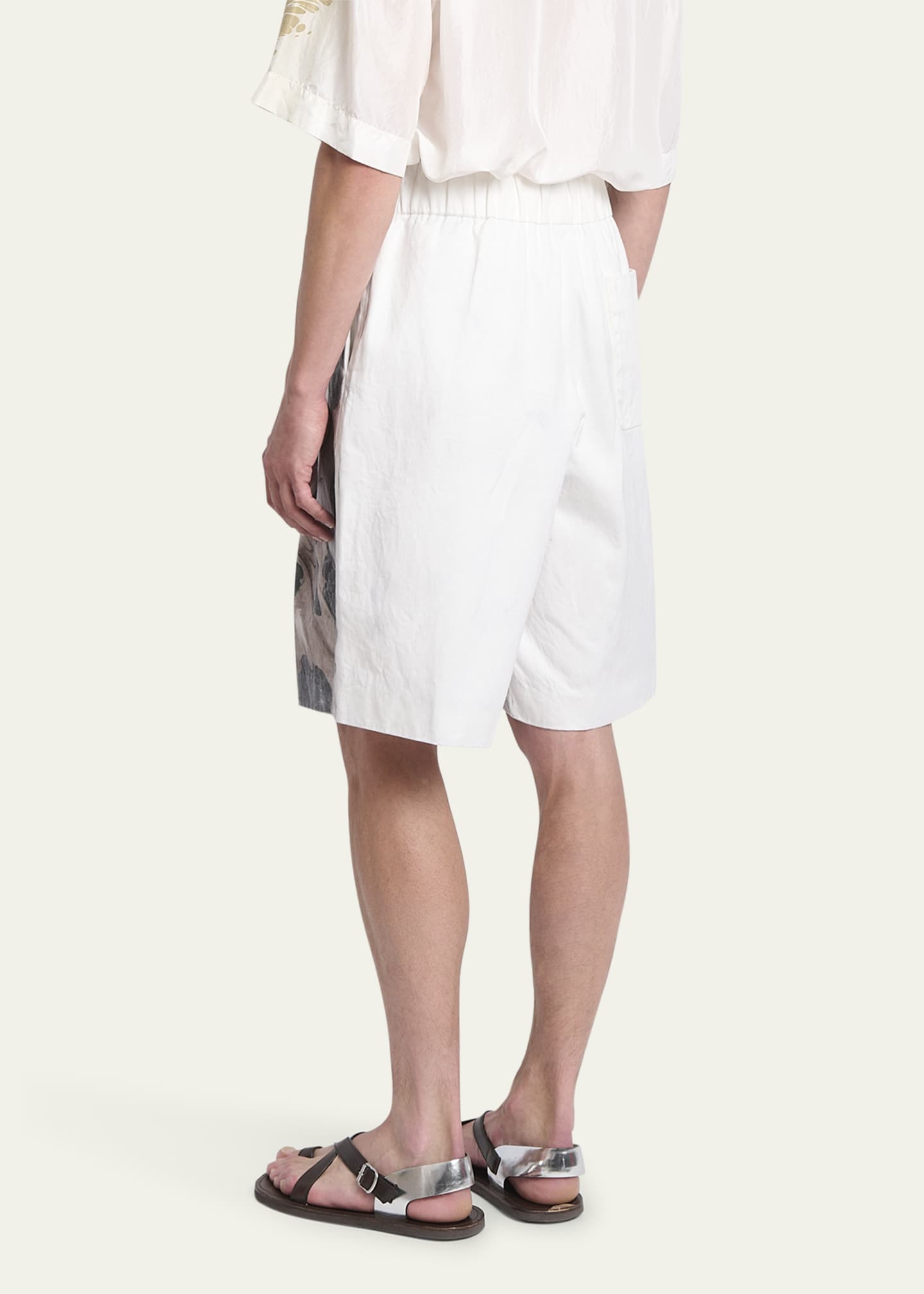 Dries Van Noten Men's Plato Printed Shorts Image 3 of 5