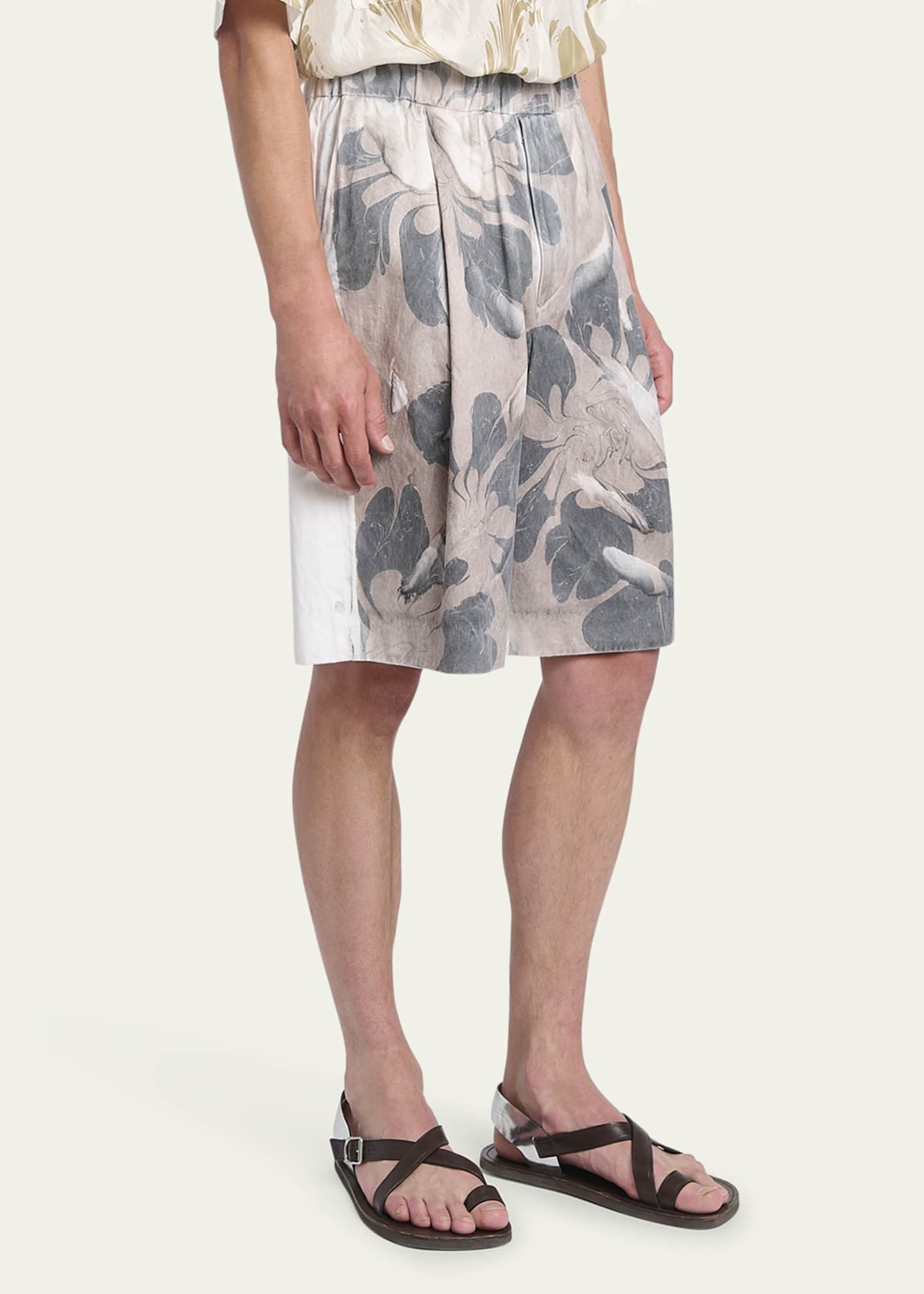 Dries Van Noten Men's Plato Printed Shorts Image 4 of 5