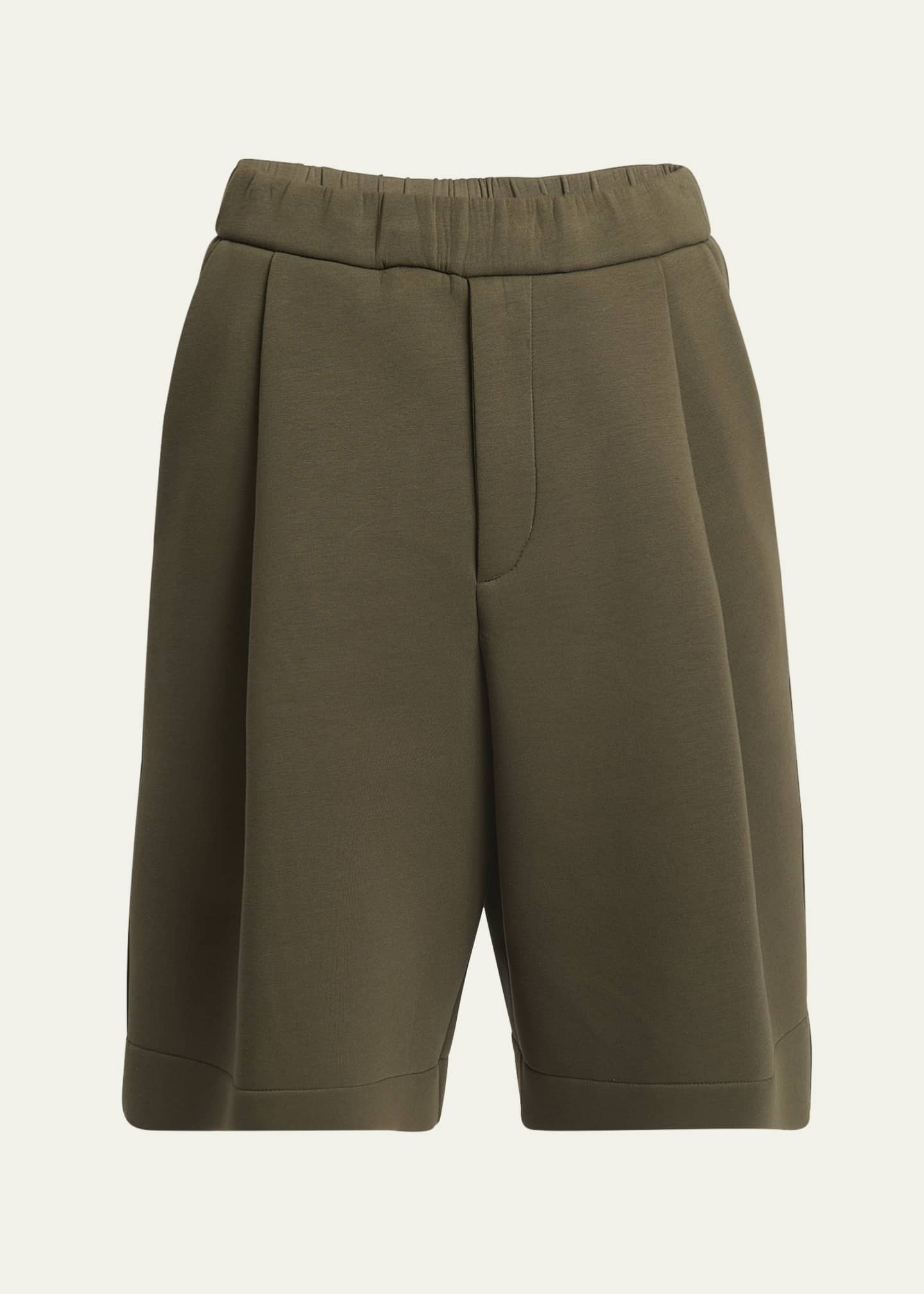 Dries Van Noten Men's Hupper Pleated Neoprene Shorts Image 1 of 5