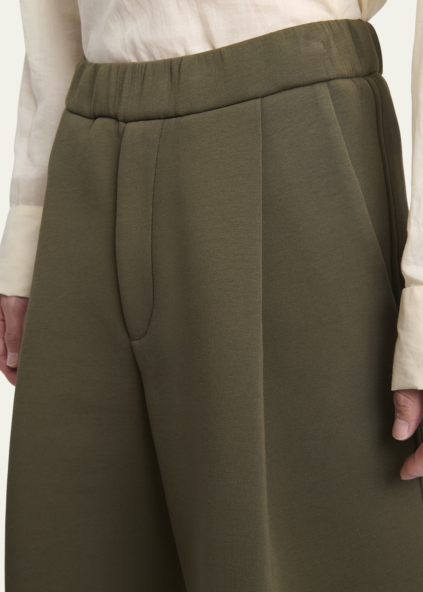 Dries Van Noten Men's Hupper Pleated Neoprene Shorts Image 5 of 5