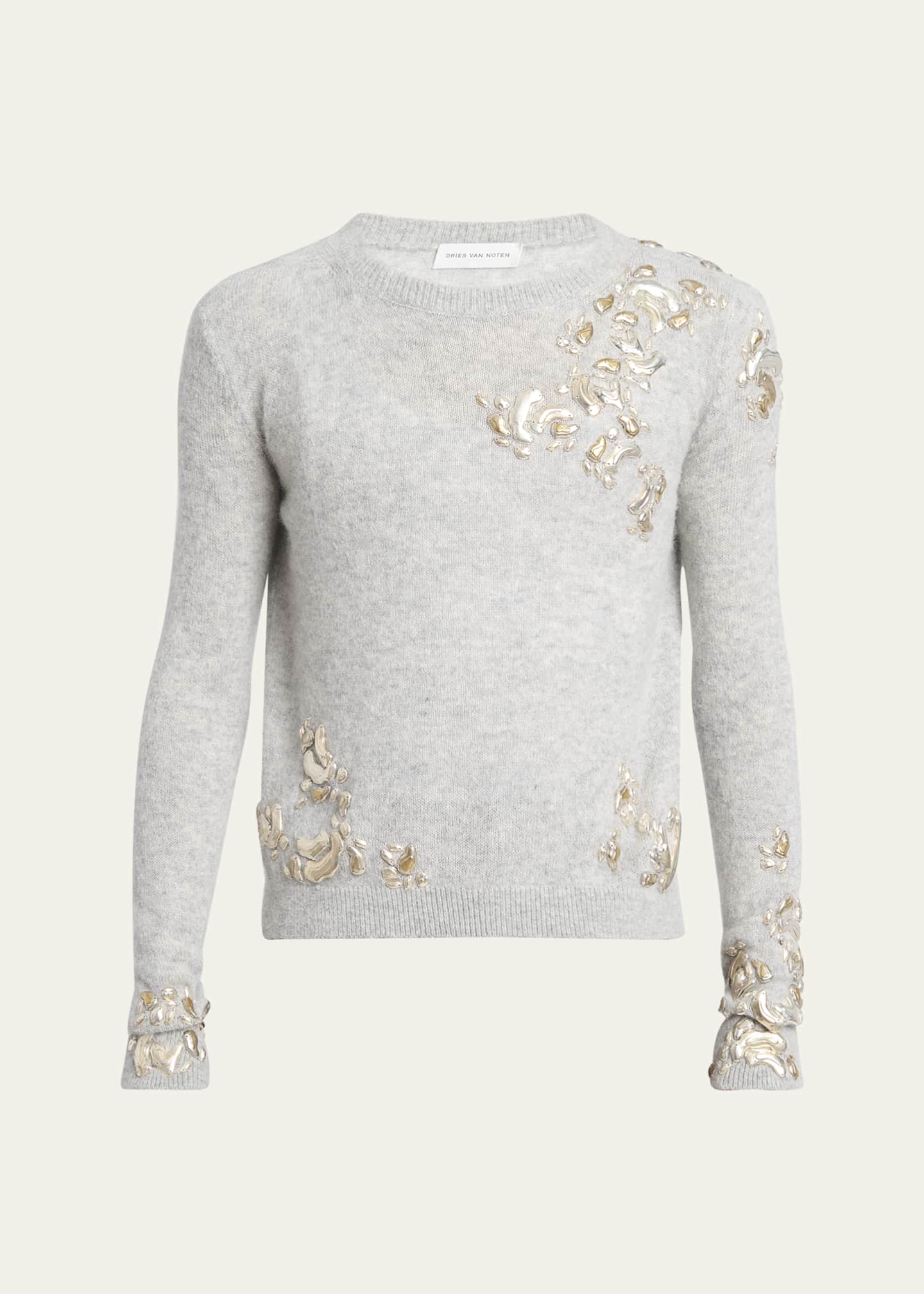 Dries Van Noten Men's Meryl Embellished Sweater Image 1 of 5