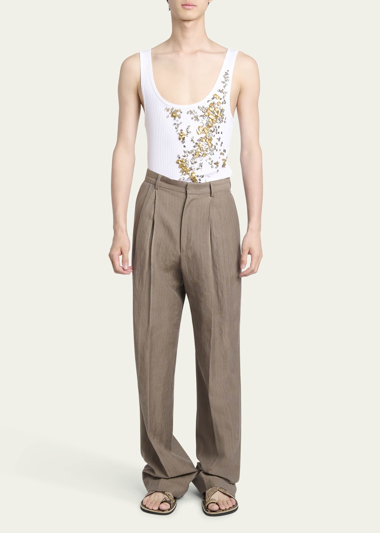 Dries Van Noten Men's Holly Embellished Tank Top Image 2 of 5